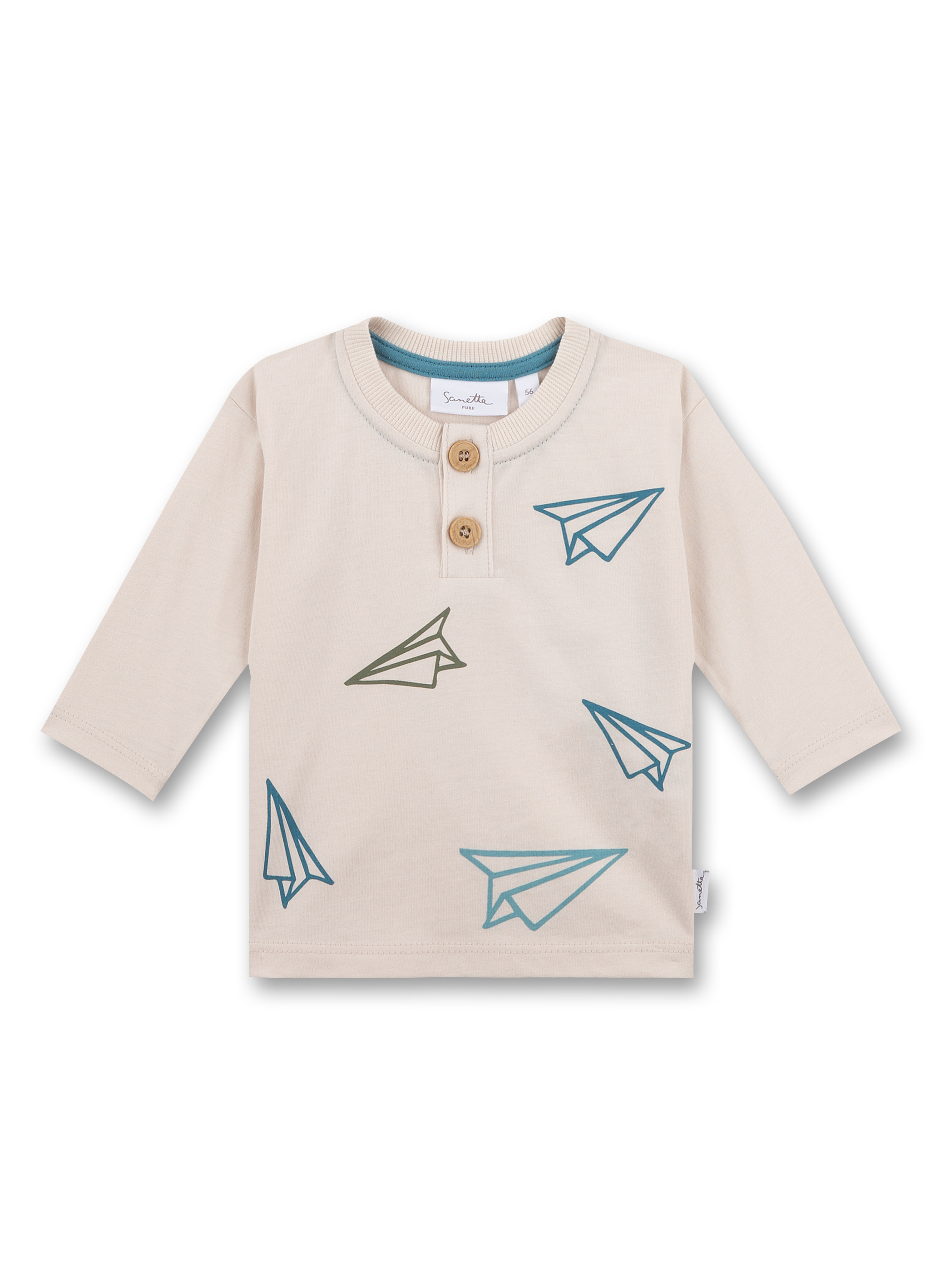 Jungen-Shirt langarm Beige