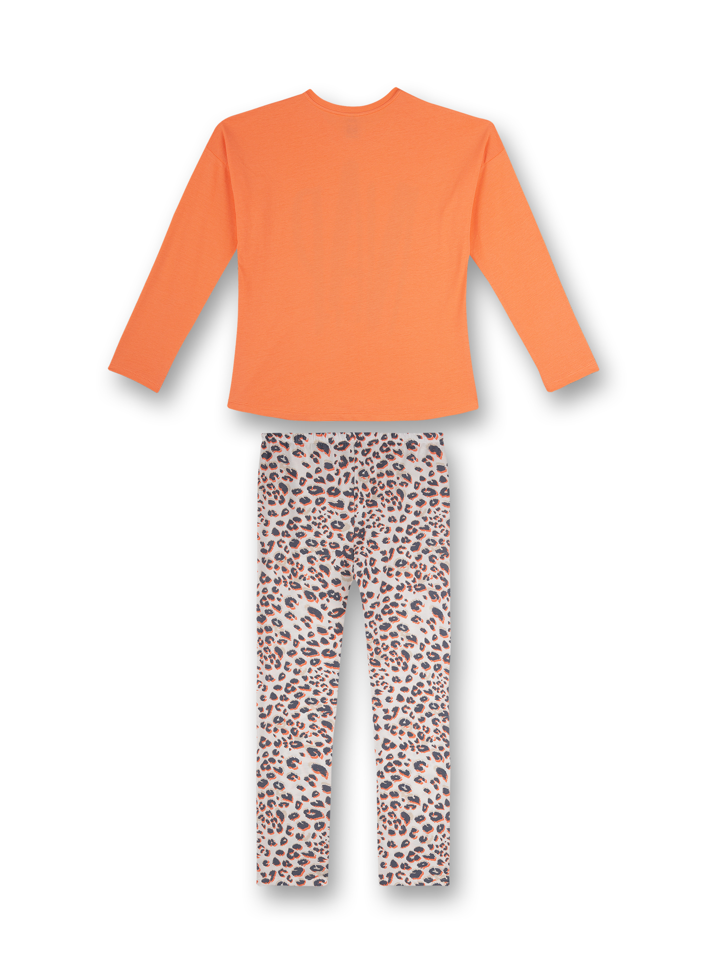 Mädchen-Schlafanzug Orange Athleisure