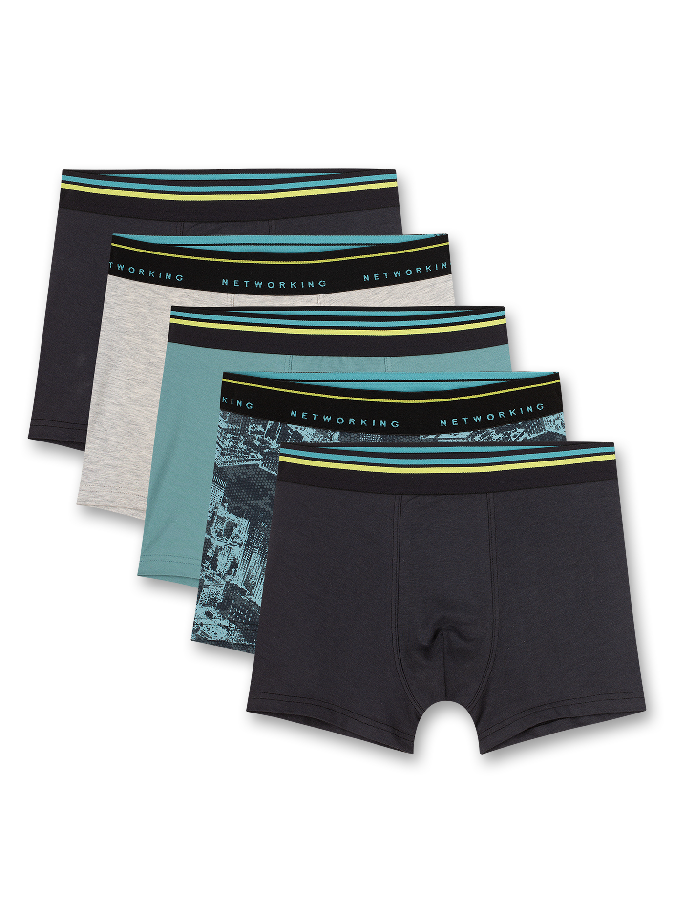 Jungen-Hipshorts (5er-Pack) Blau