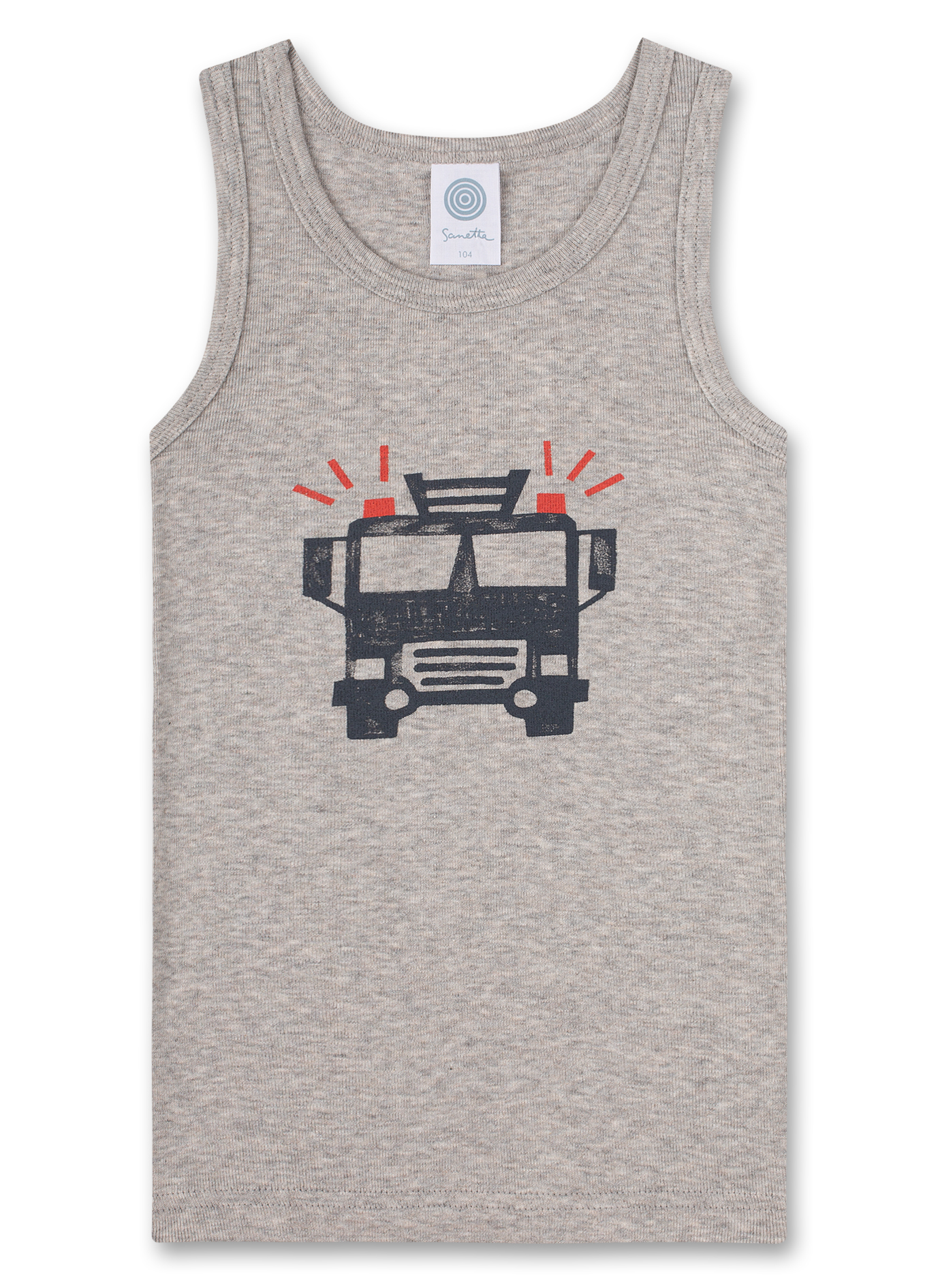 Jungen-Unterhemd Graumelange Truck