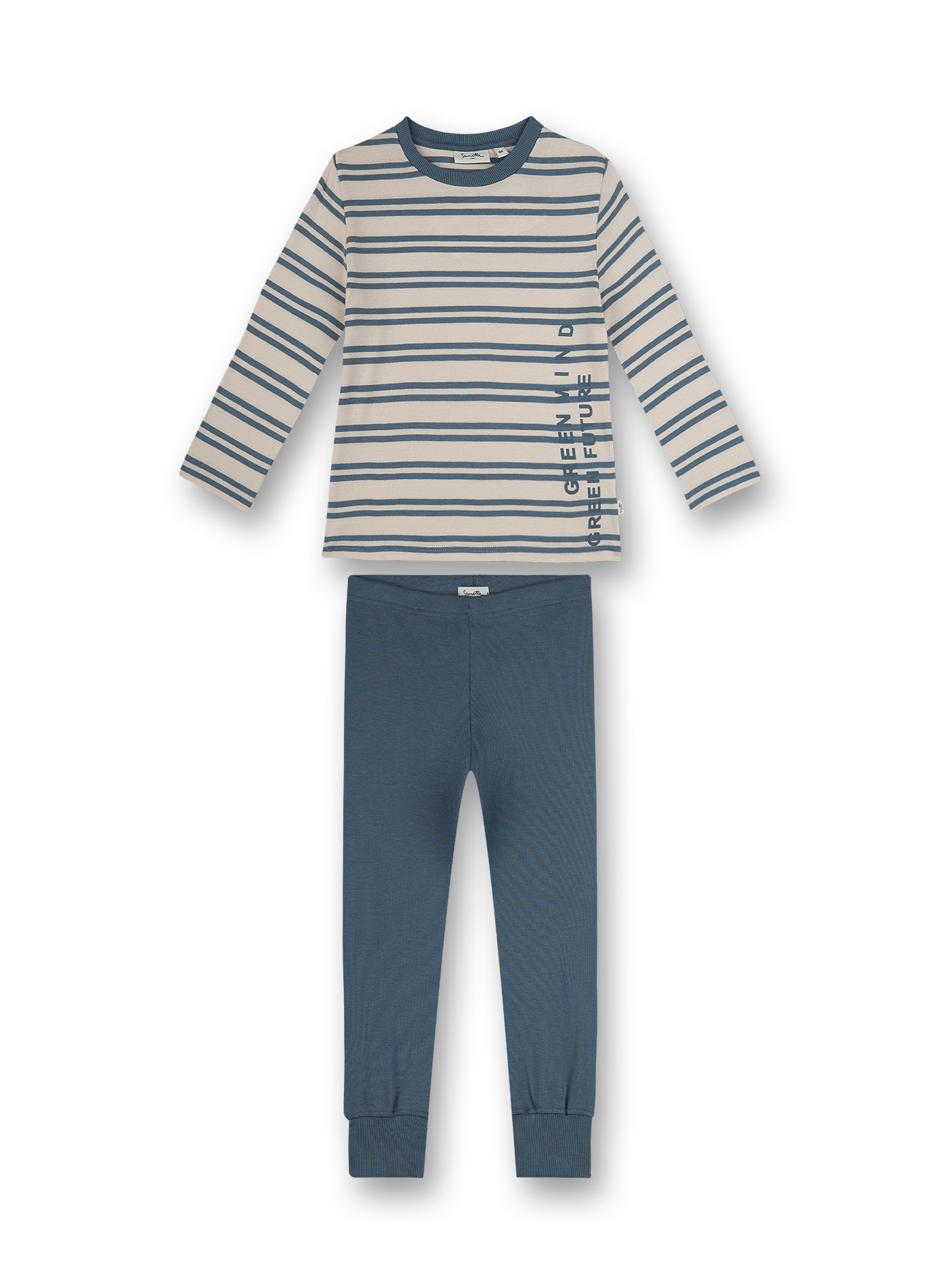 Jungen-Schlafanzug Blau Ringel