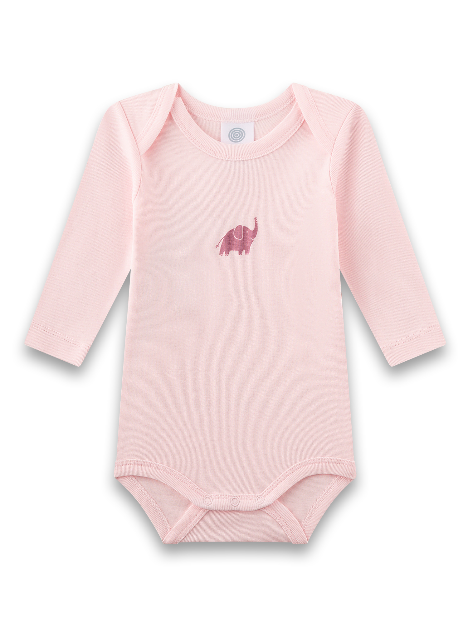 Baby-Bodysuit, Langarmshirt, Rosa, Elefant-Grafik, Einteiler