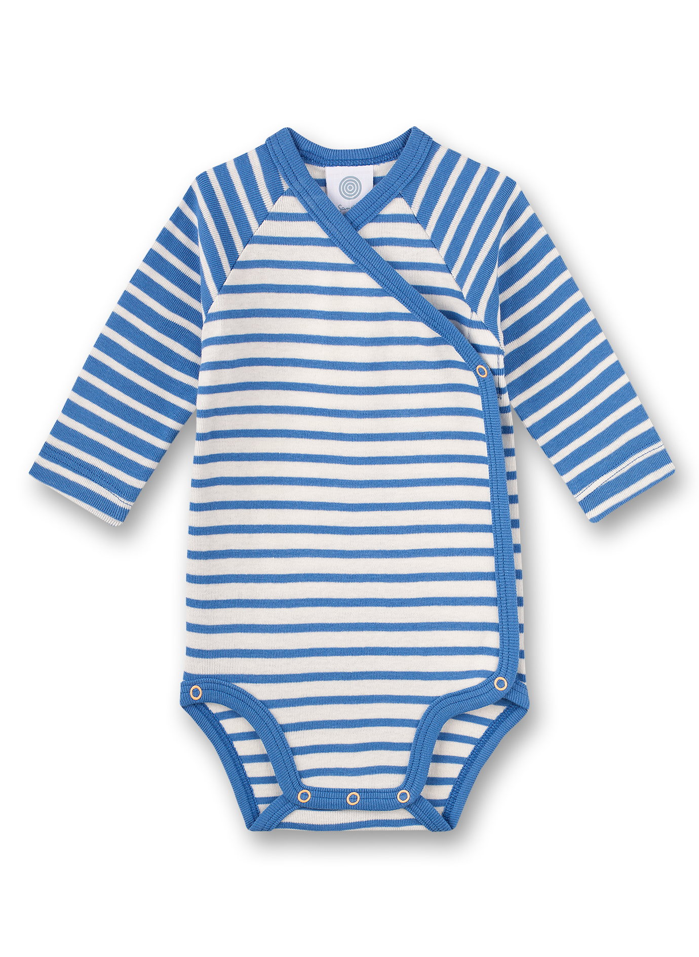 Jungen-Wickelbody langarm Blau To the moon