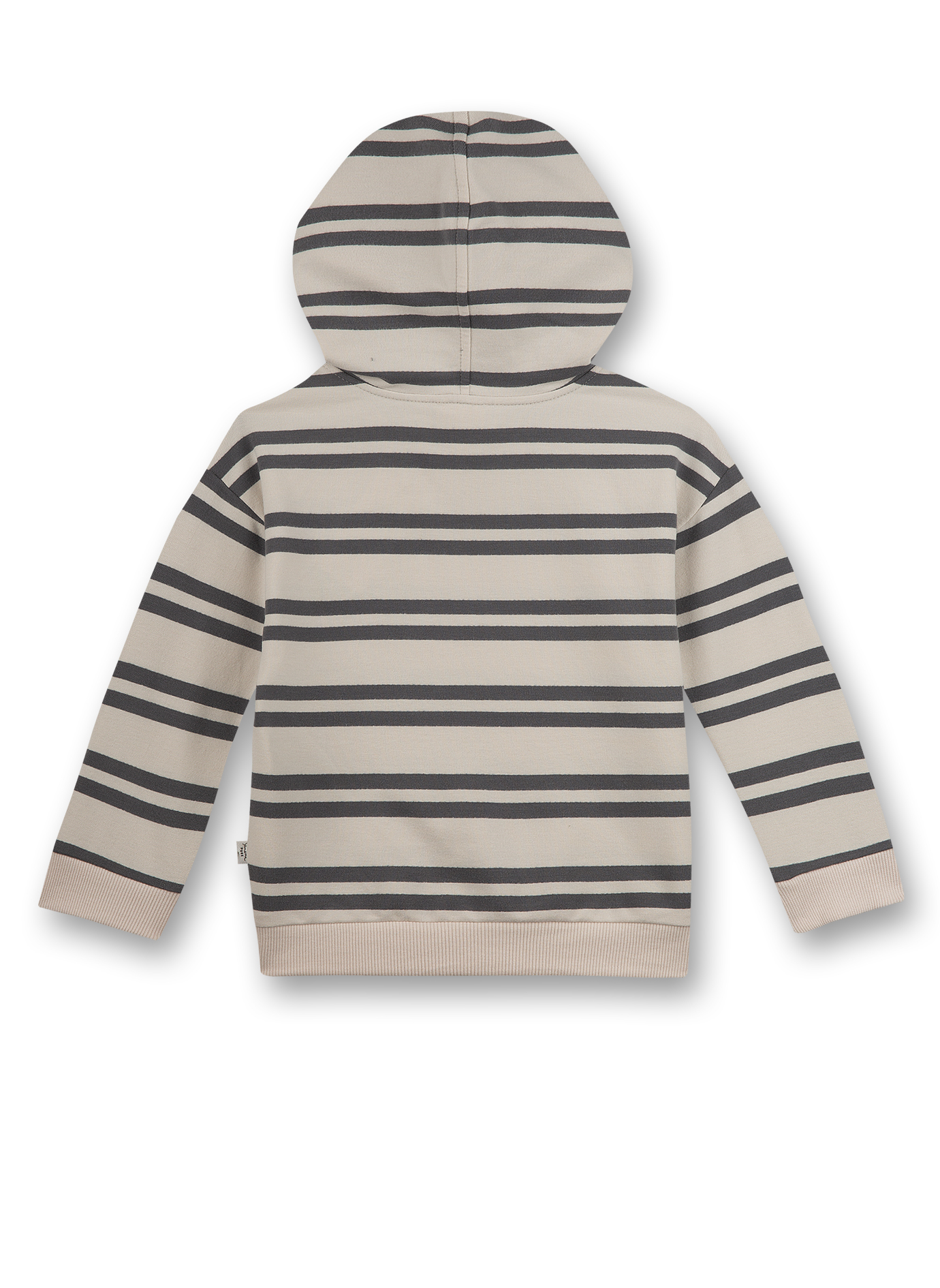 Jungen-Sweatshirt Dunkelgrau Ringel