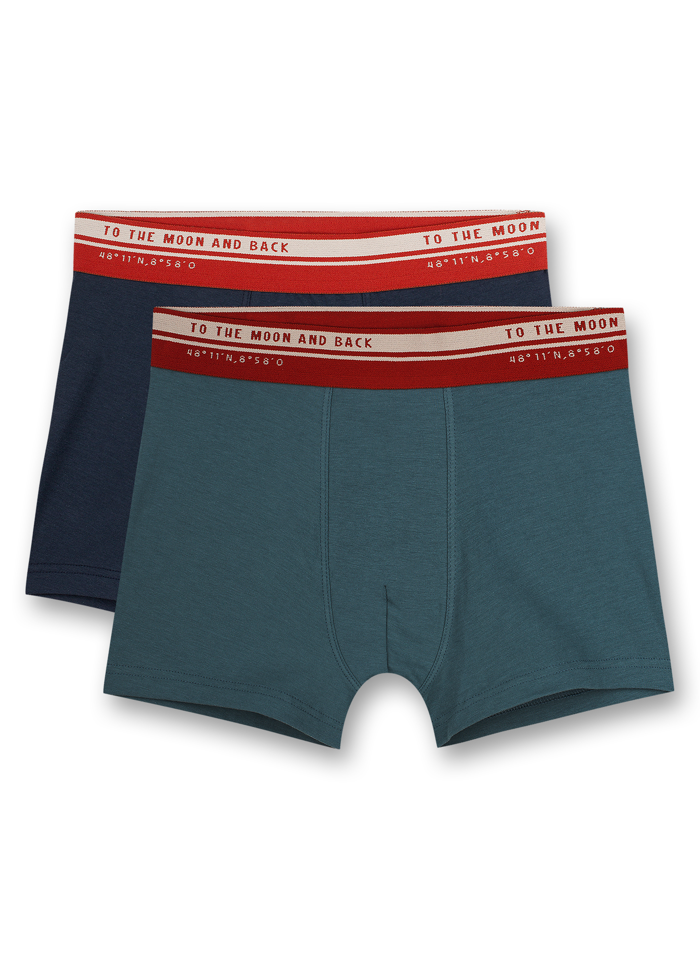 Jungen-Hipshorts (Doppelpack) Blau To the Moon