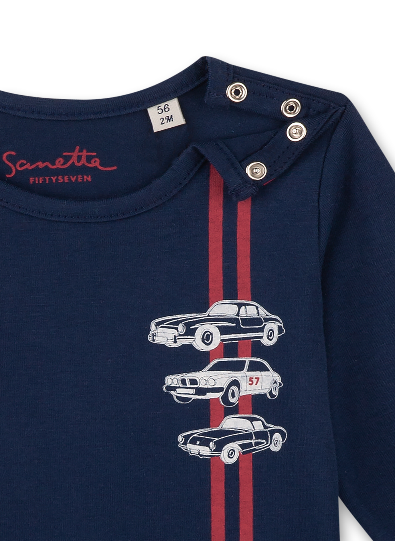 Jungen-Shirt langarm Dunkelblau Vintage Cars