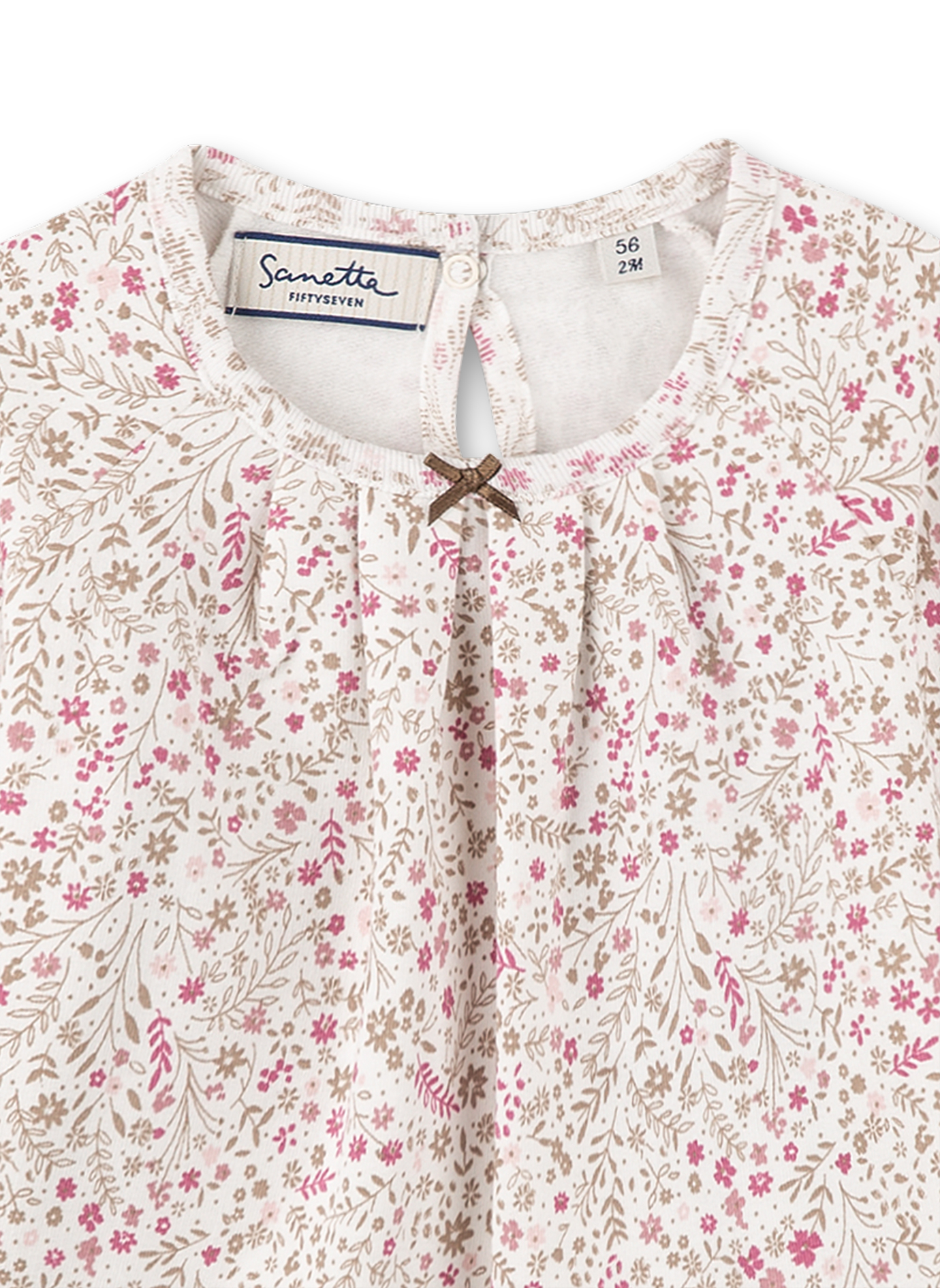 Mädchen-Kleid Off-White Blumen-Allover Lovely Teddy
