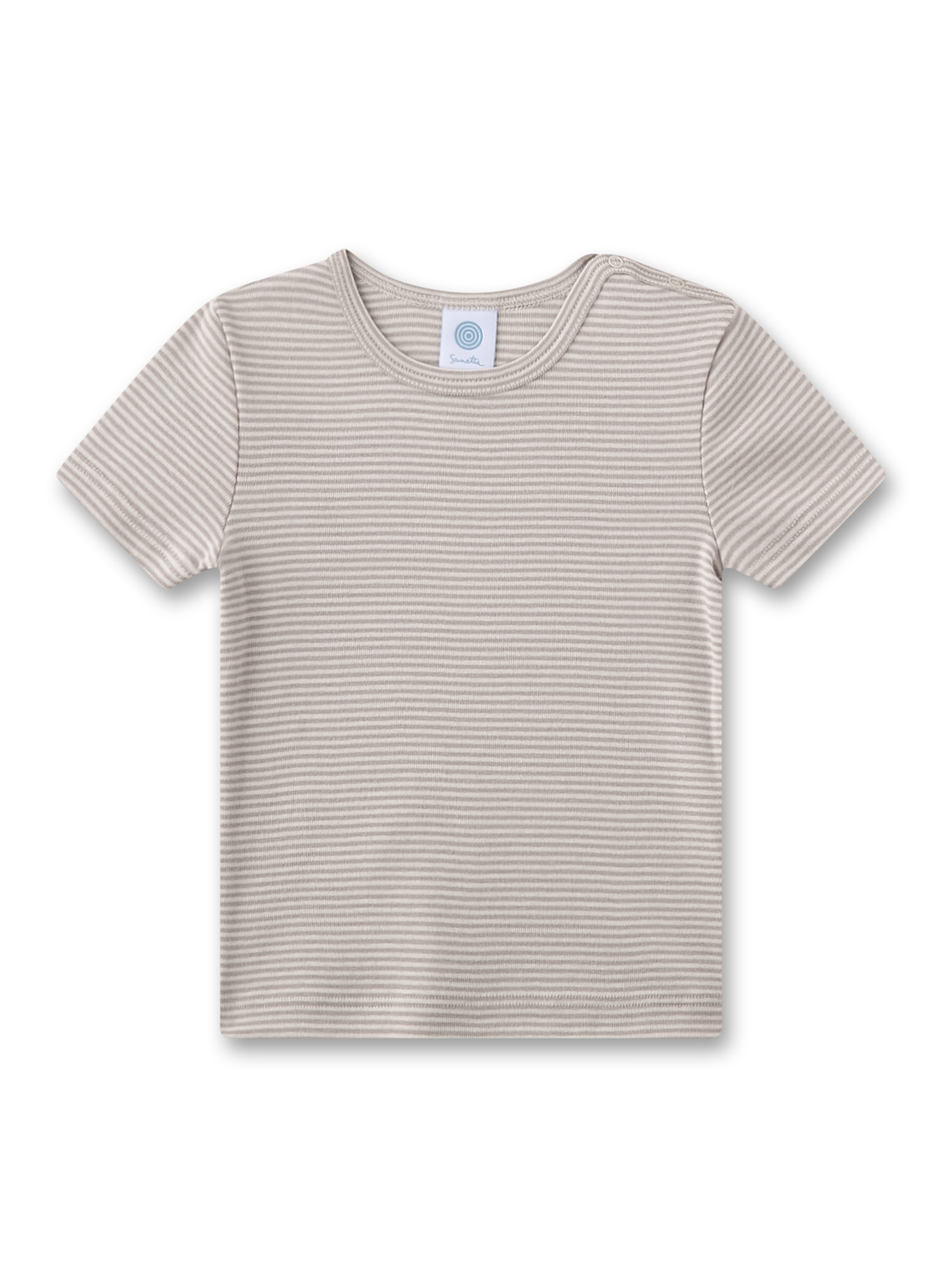 Baby-T-Shirt beige Ringel