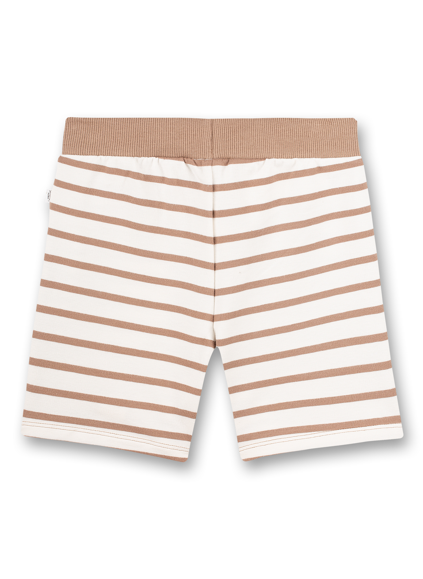 Jungen-Sweatshorts Braun Ringel