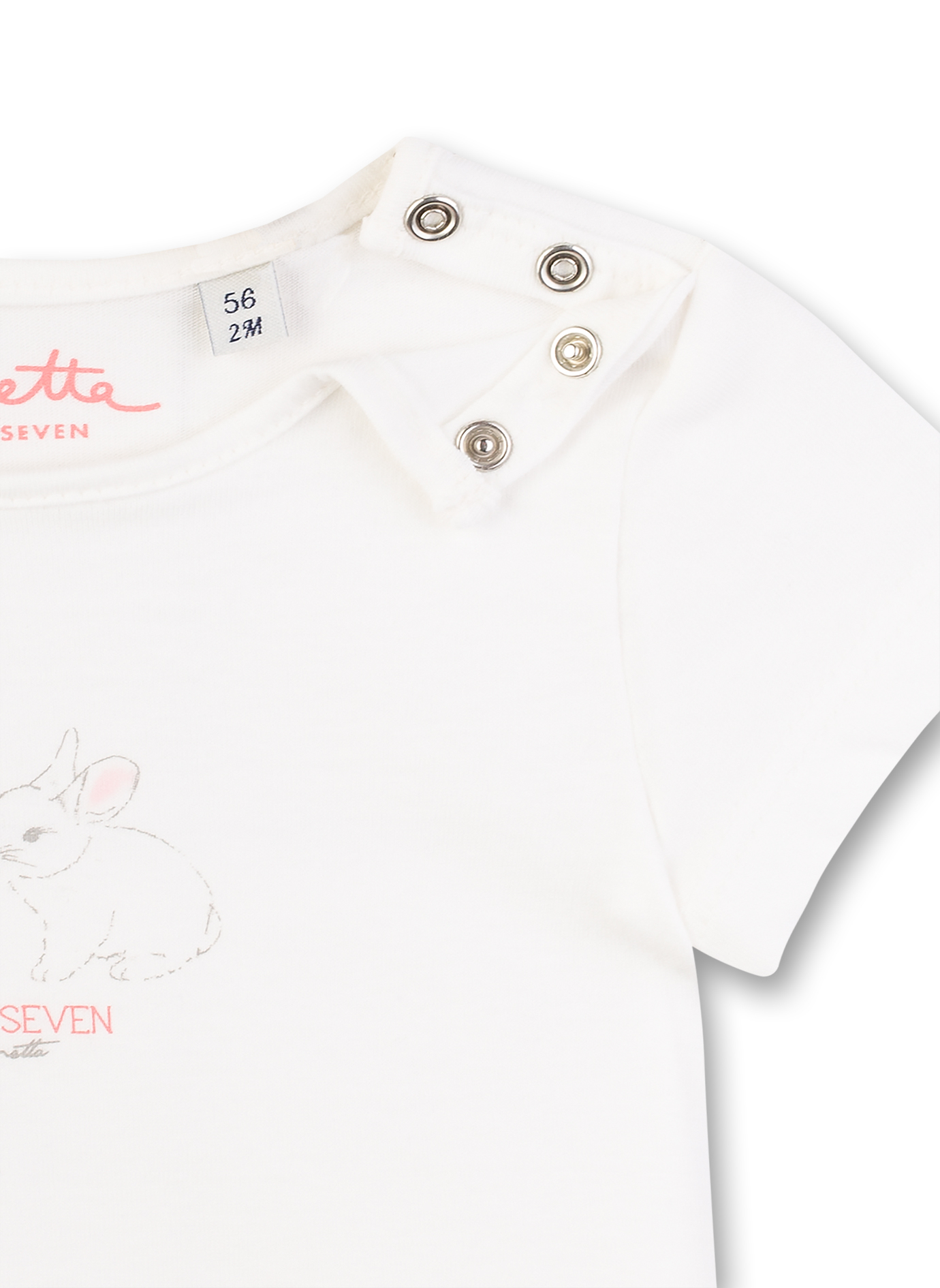 Mädchen T-Shirt Off White Lovely Bunny