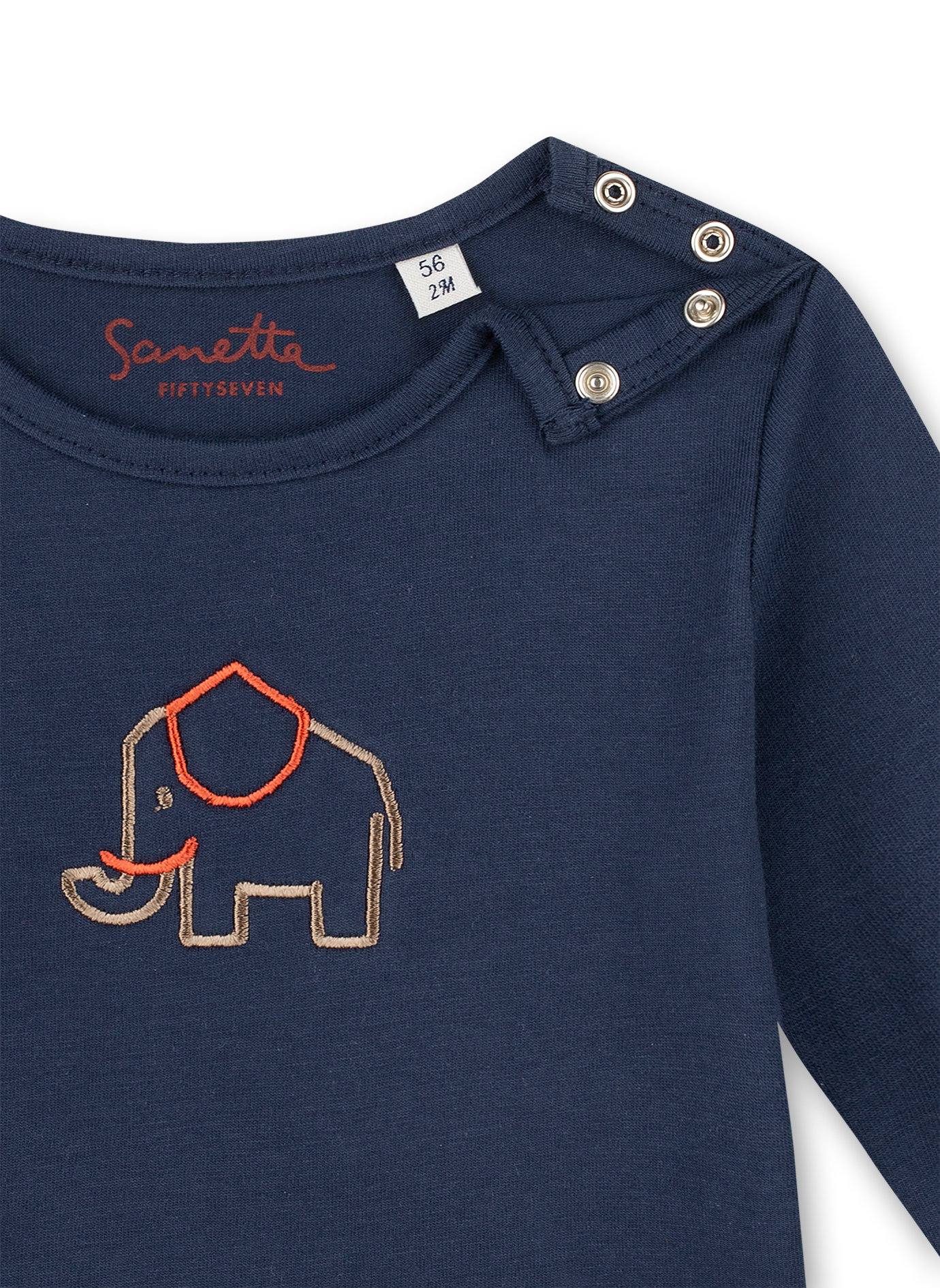 Jungen-Shirt langarm Blau Family Elephant