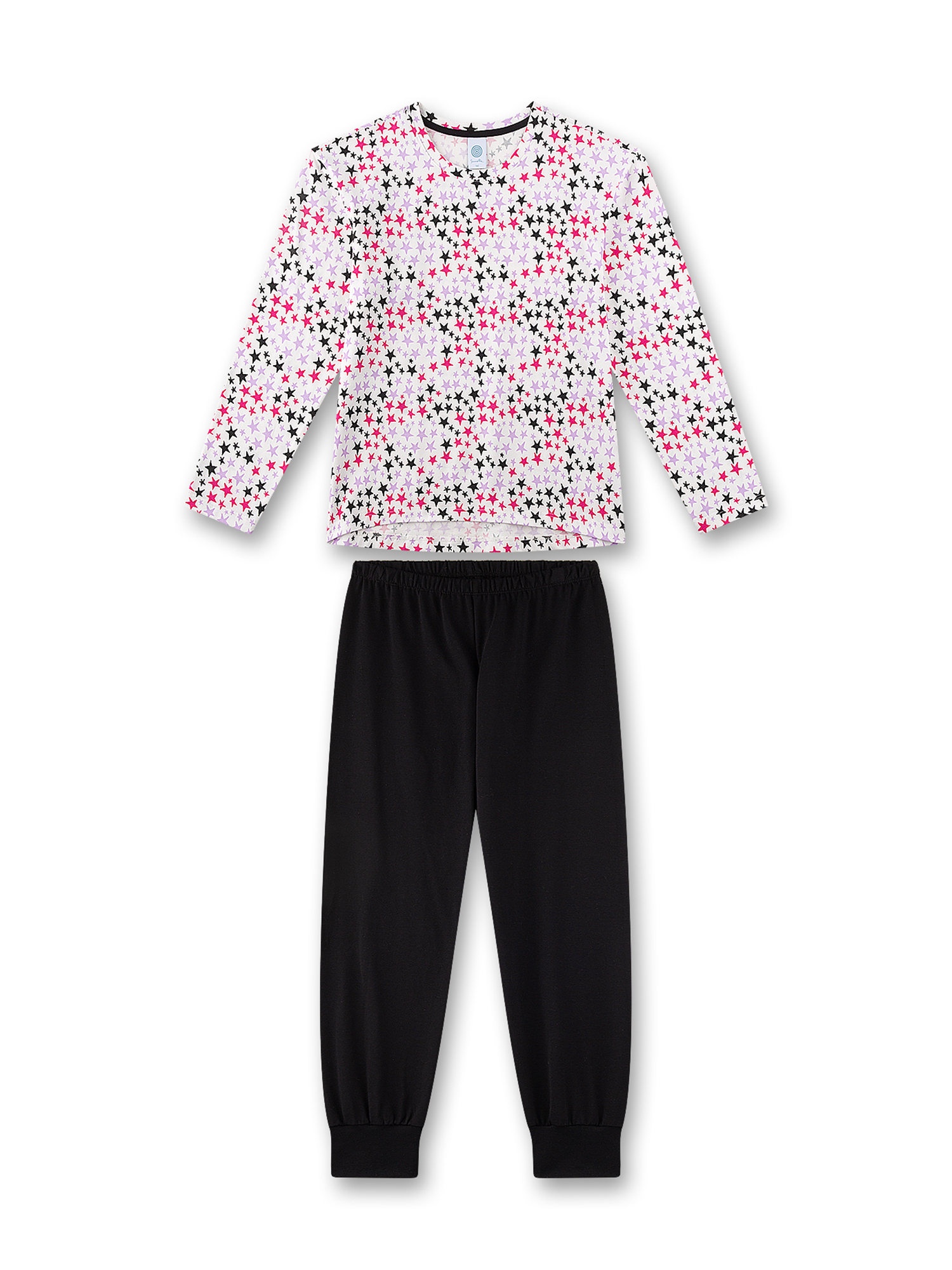 Langarmshirt, Sterne, Streifenlos, Colorful Muster, Kapuzenlos?