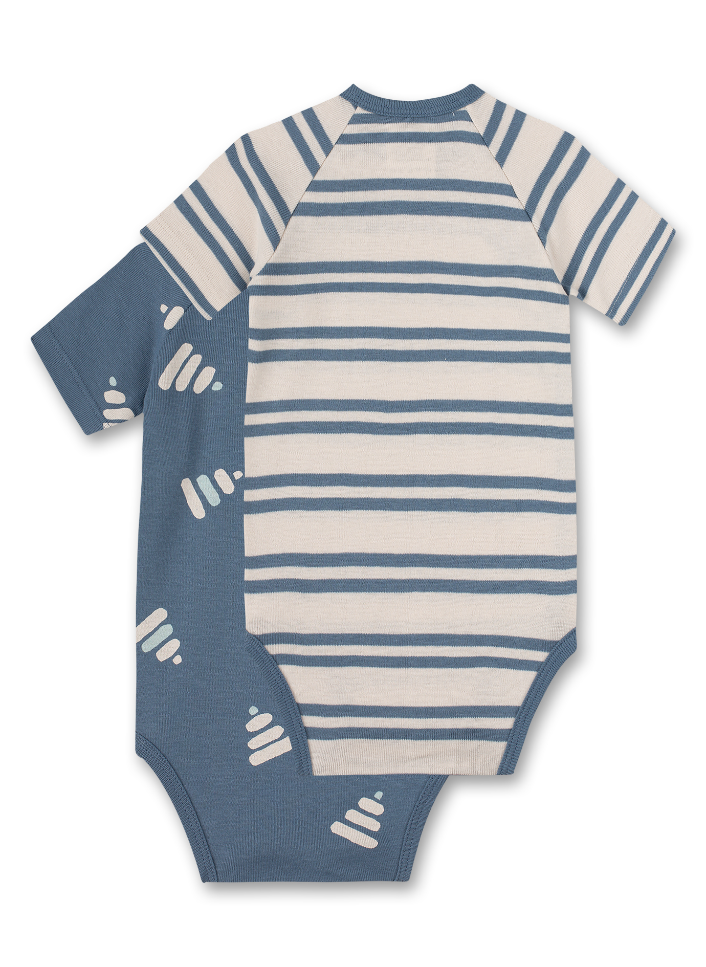 Wickelbody kurzarm (Doppelpack) Blau