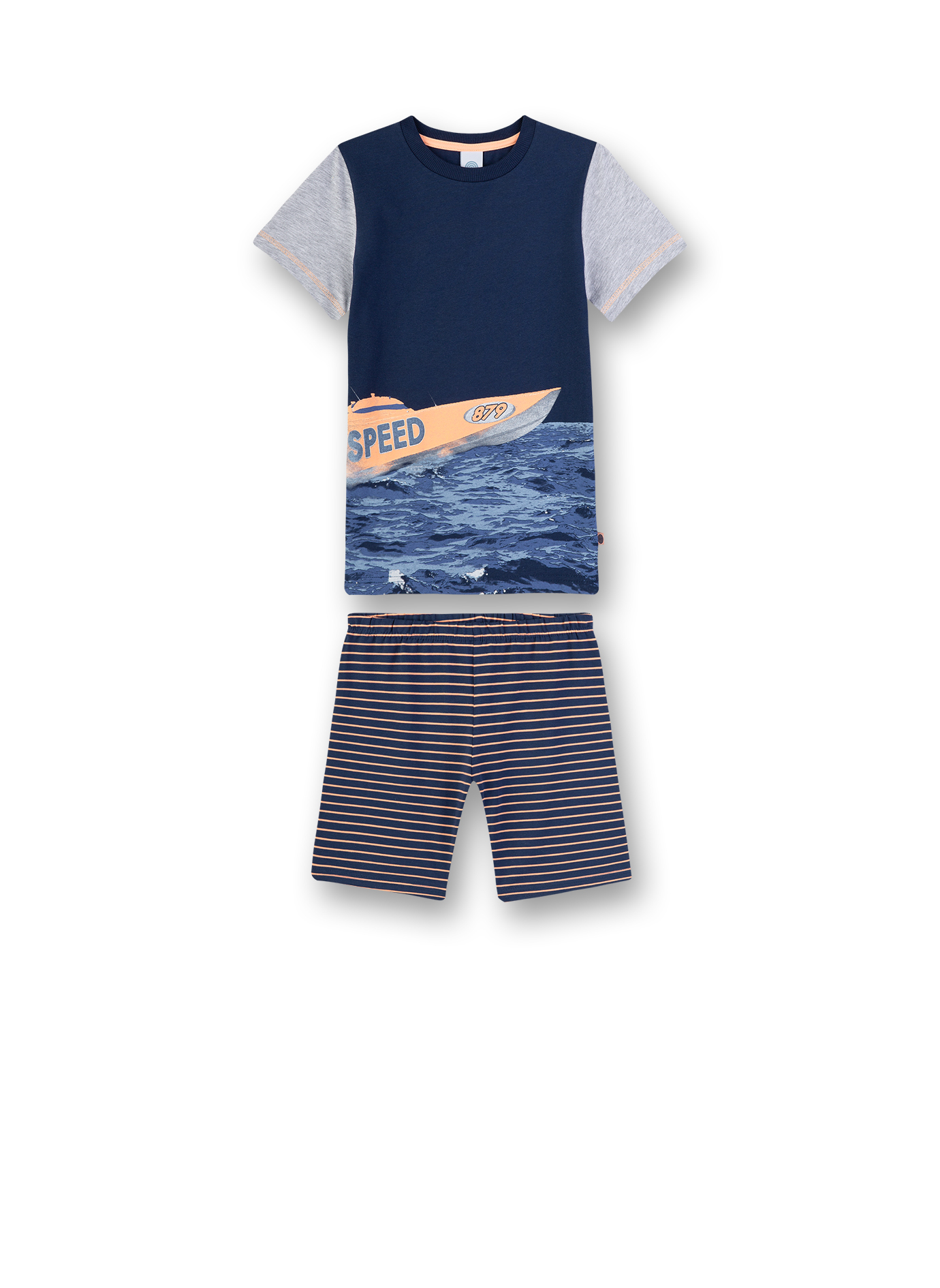 Jungen-Schlafanzug Blau Speedboat