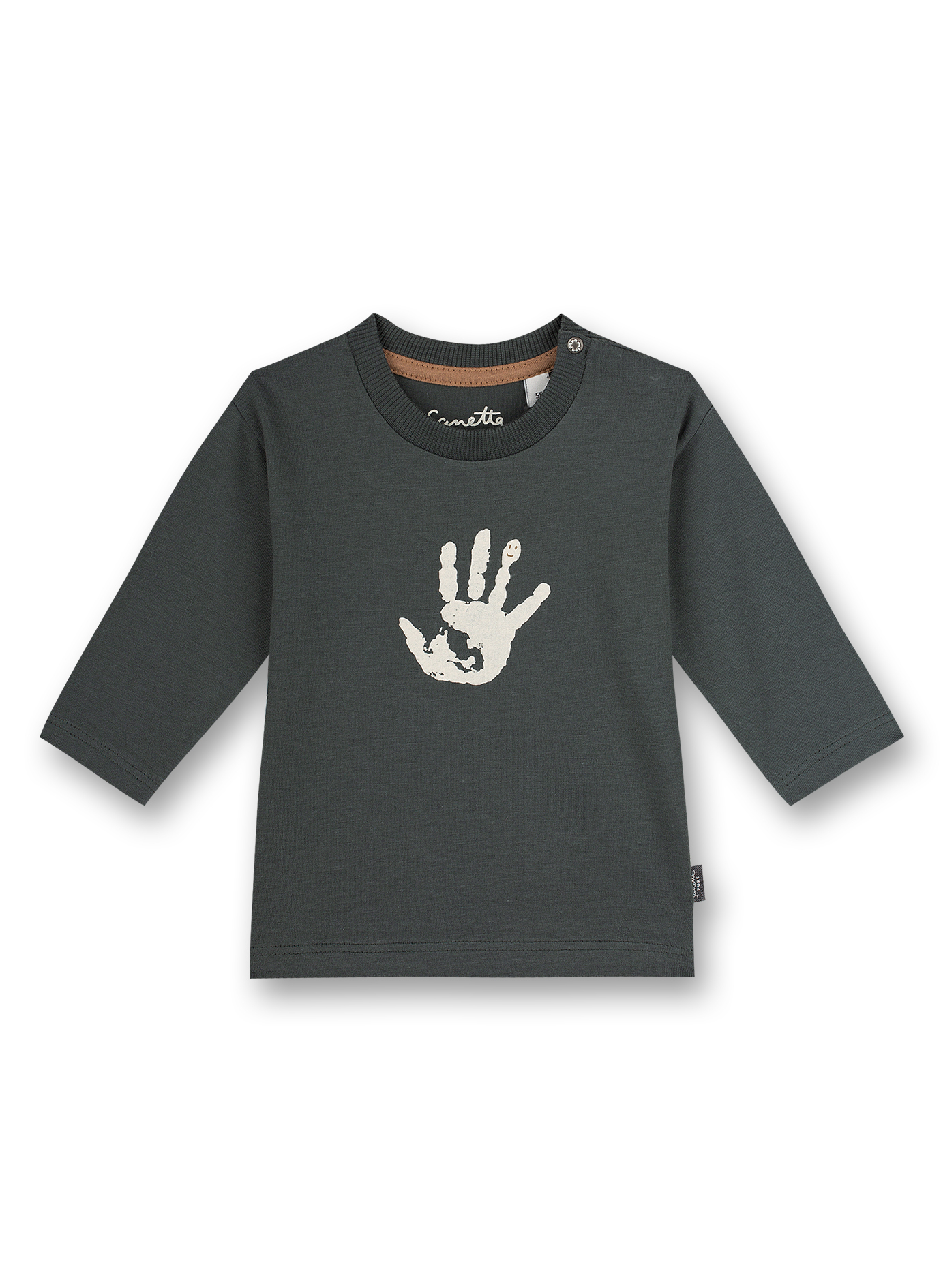 Jungen-Shirt langarm Dunklegrün