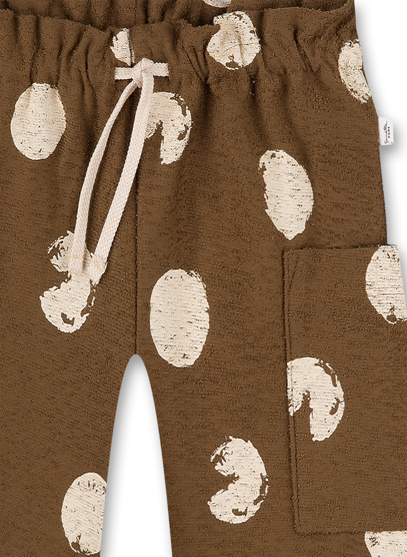 Hose, Drawstring, Cardigan pattern, Polka dots, Braun