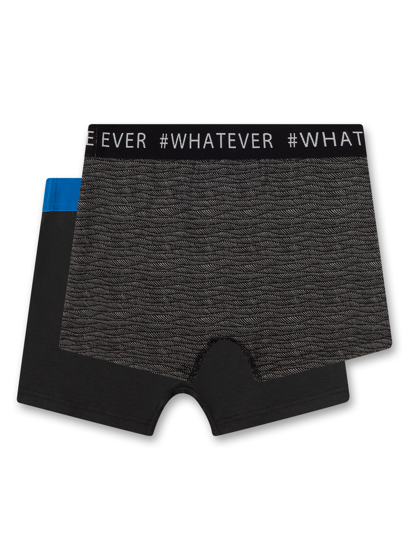 Jungen-Hipshorts (Doppelpack) Schwarz