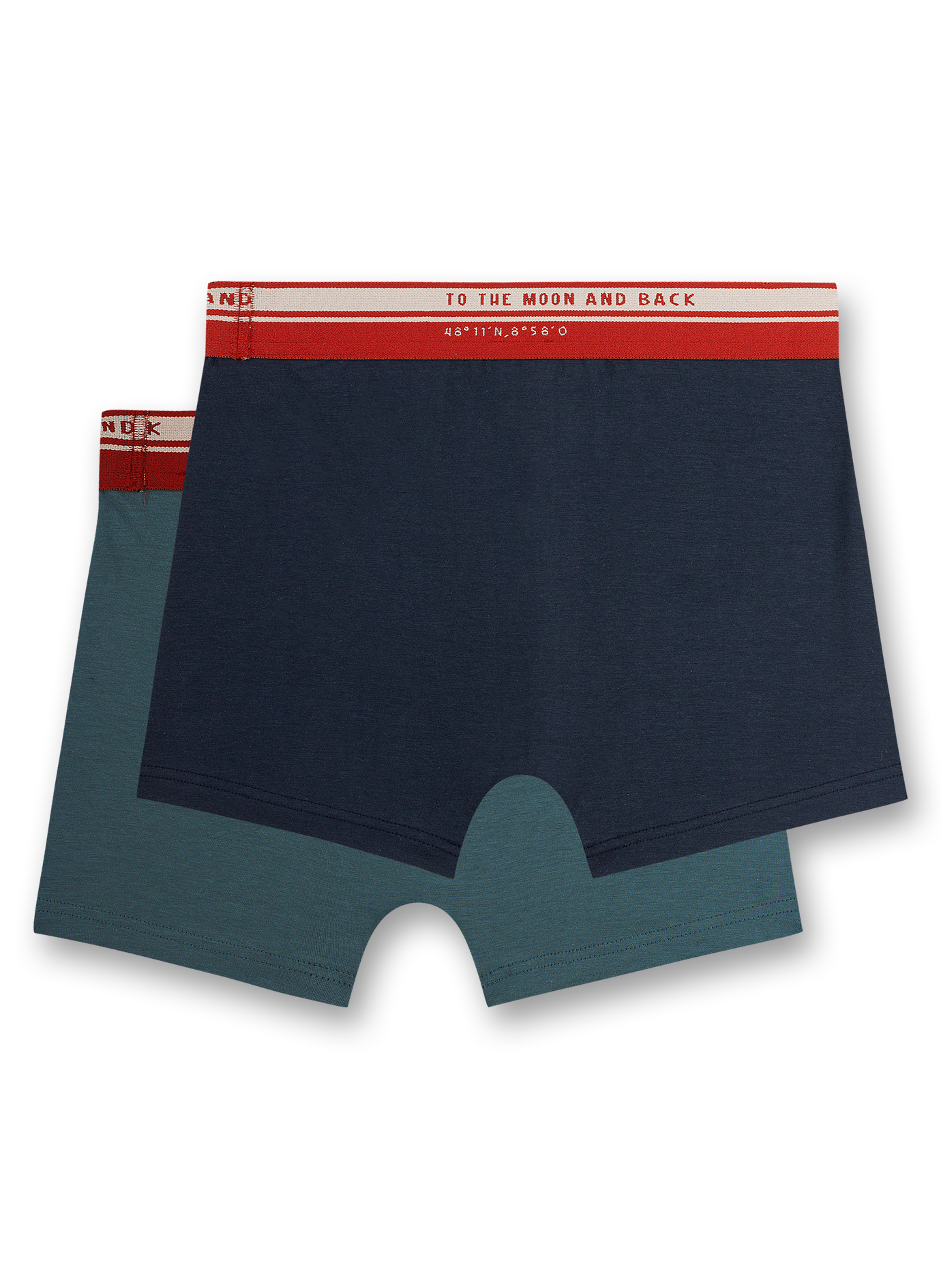 Jungen-Hipshorts (Doppelpack) Blau To the Moon