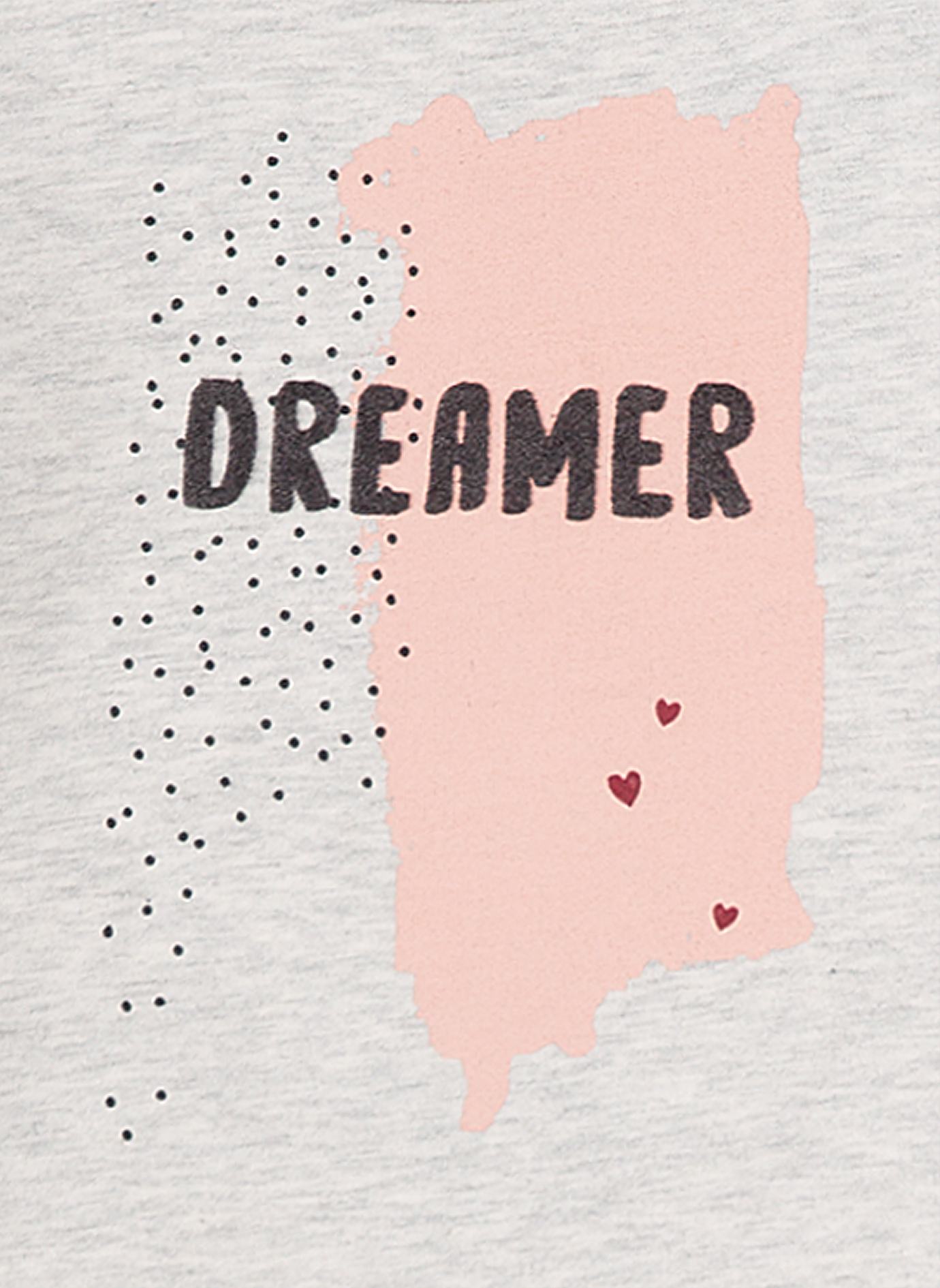 Mädchen-Shirt langarm Graumelange With all my Heart