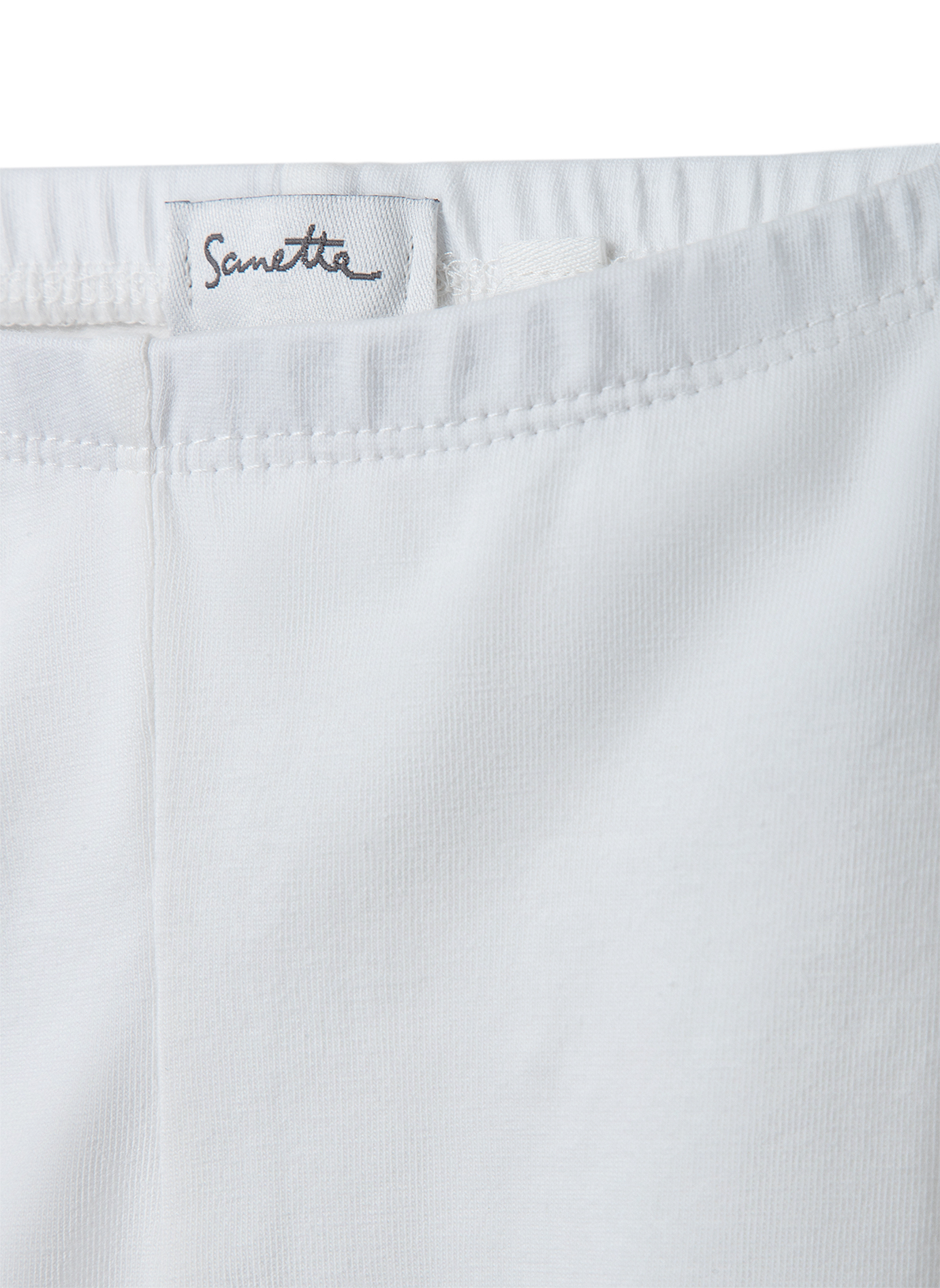 weiß, Kurzhose, elastischer Bund, Stoff, Etikettenlos