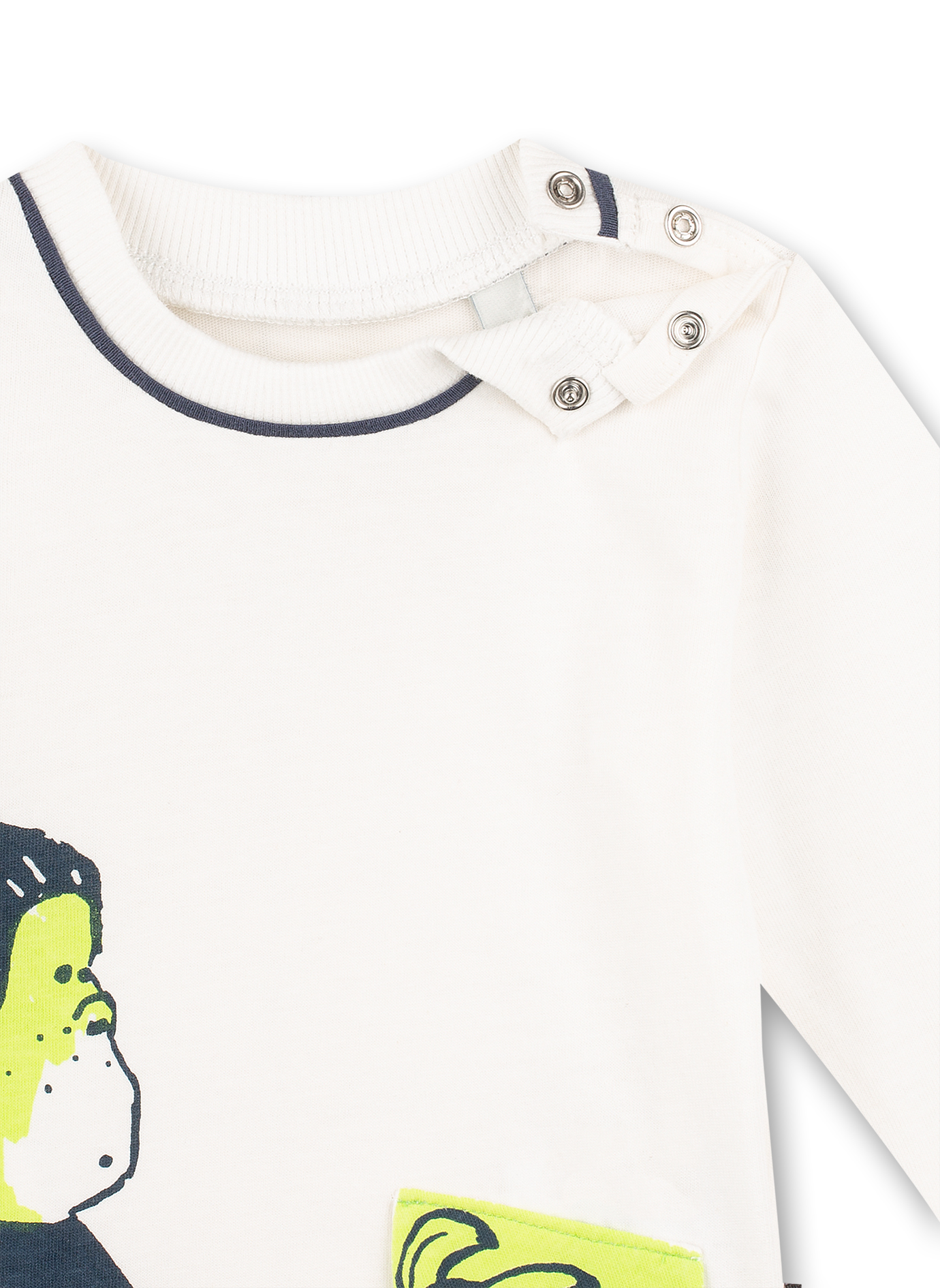 Jungen-Shirt langarm Off-White Monkey Funky