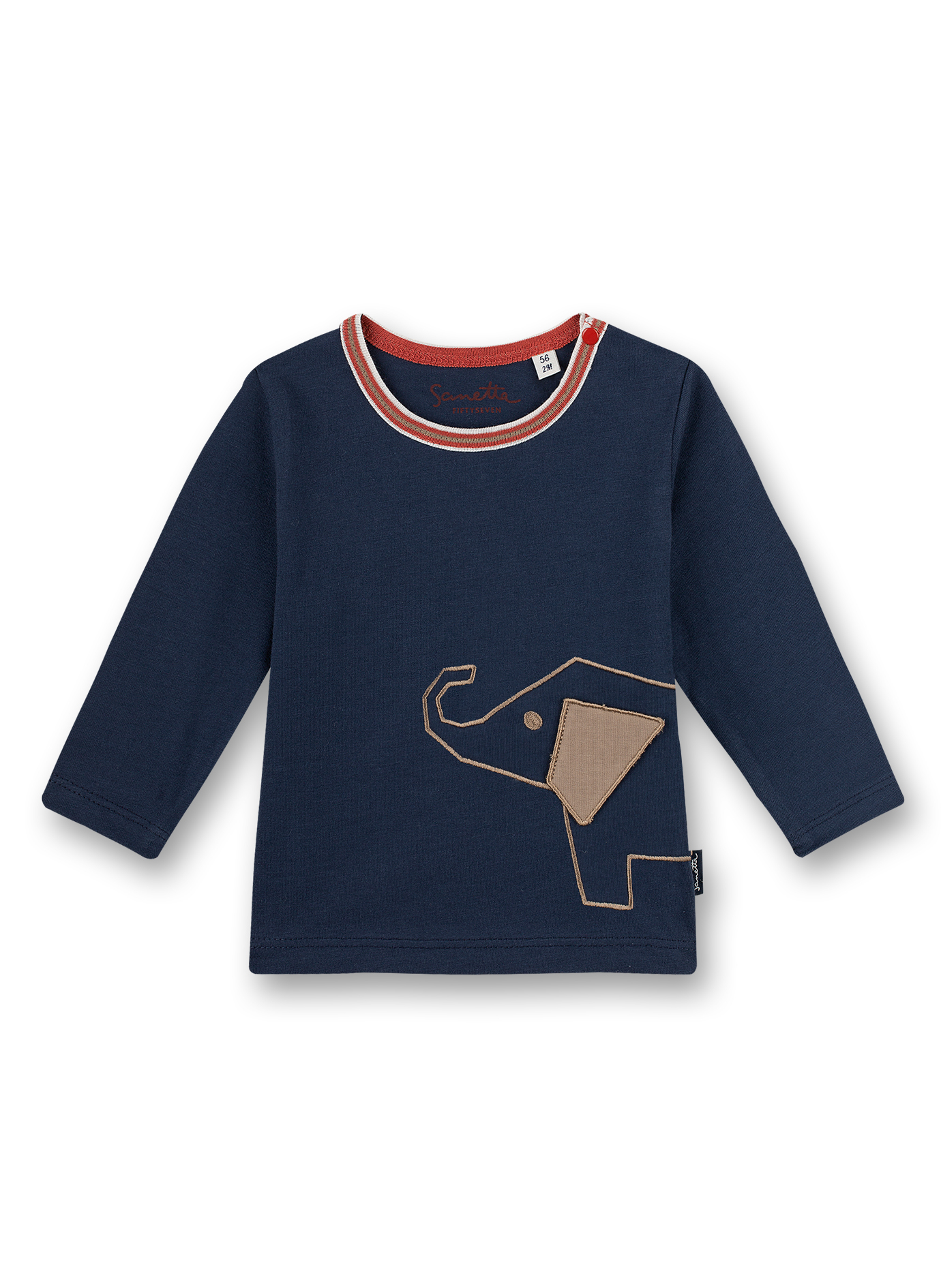Jungen-Shirt langarm Blau Family Elephant