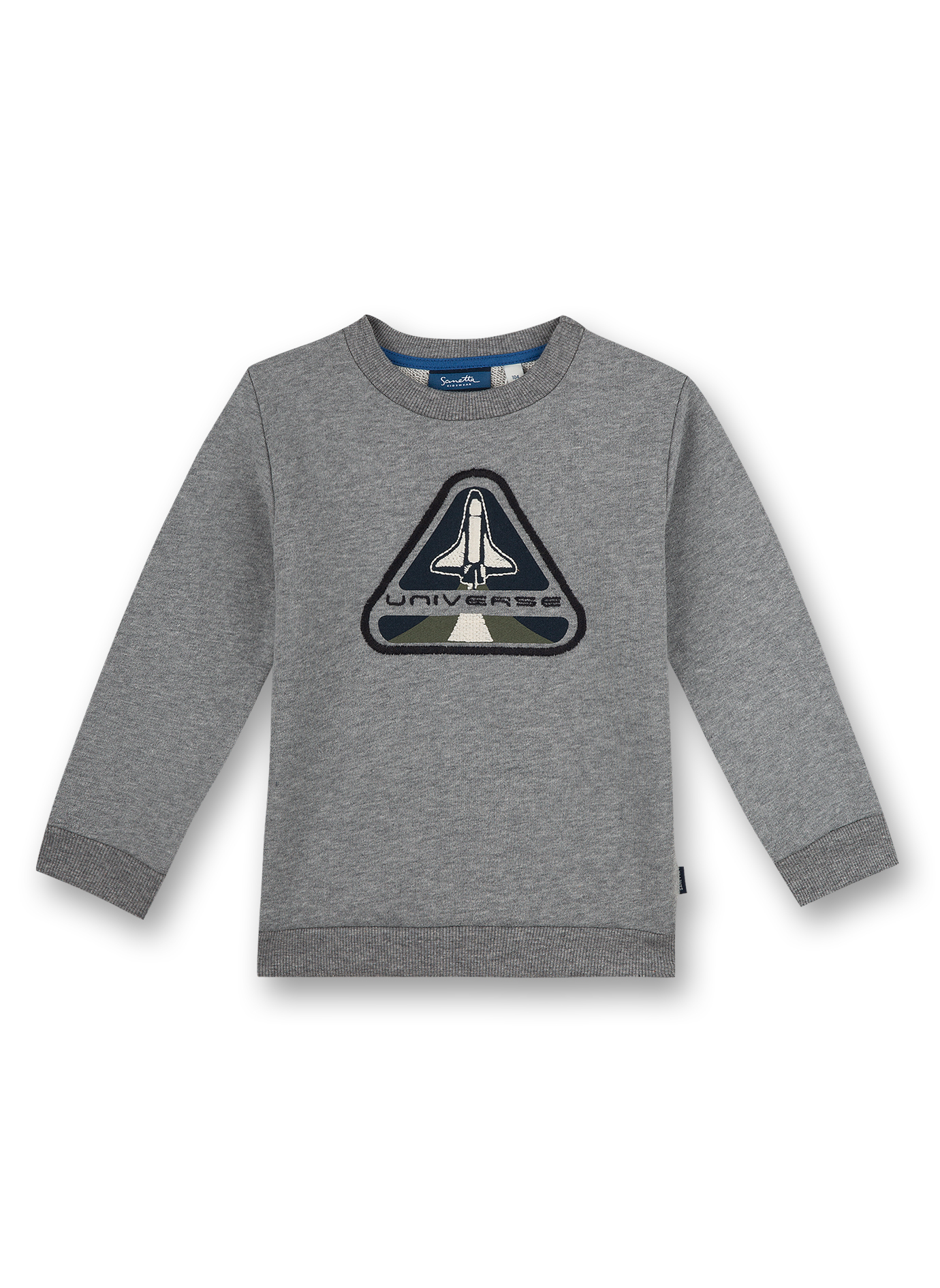 Jungen-Sweatshirt Graumelange Galaxy Star