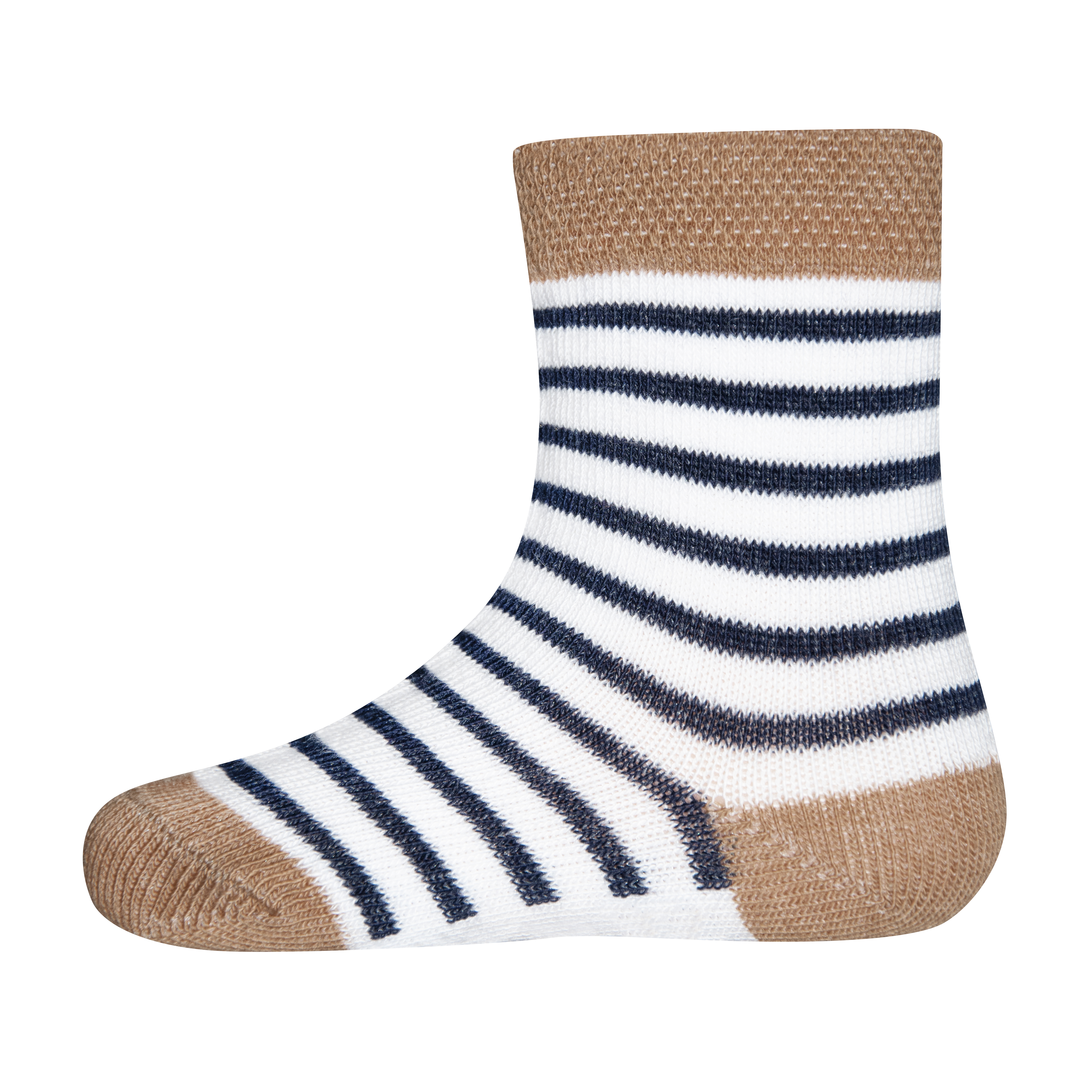 Jungen-Socken (Doppelpack) Weiß und Ringel