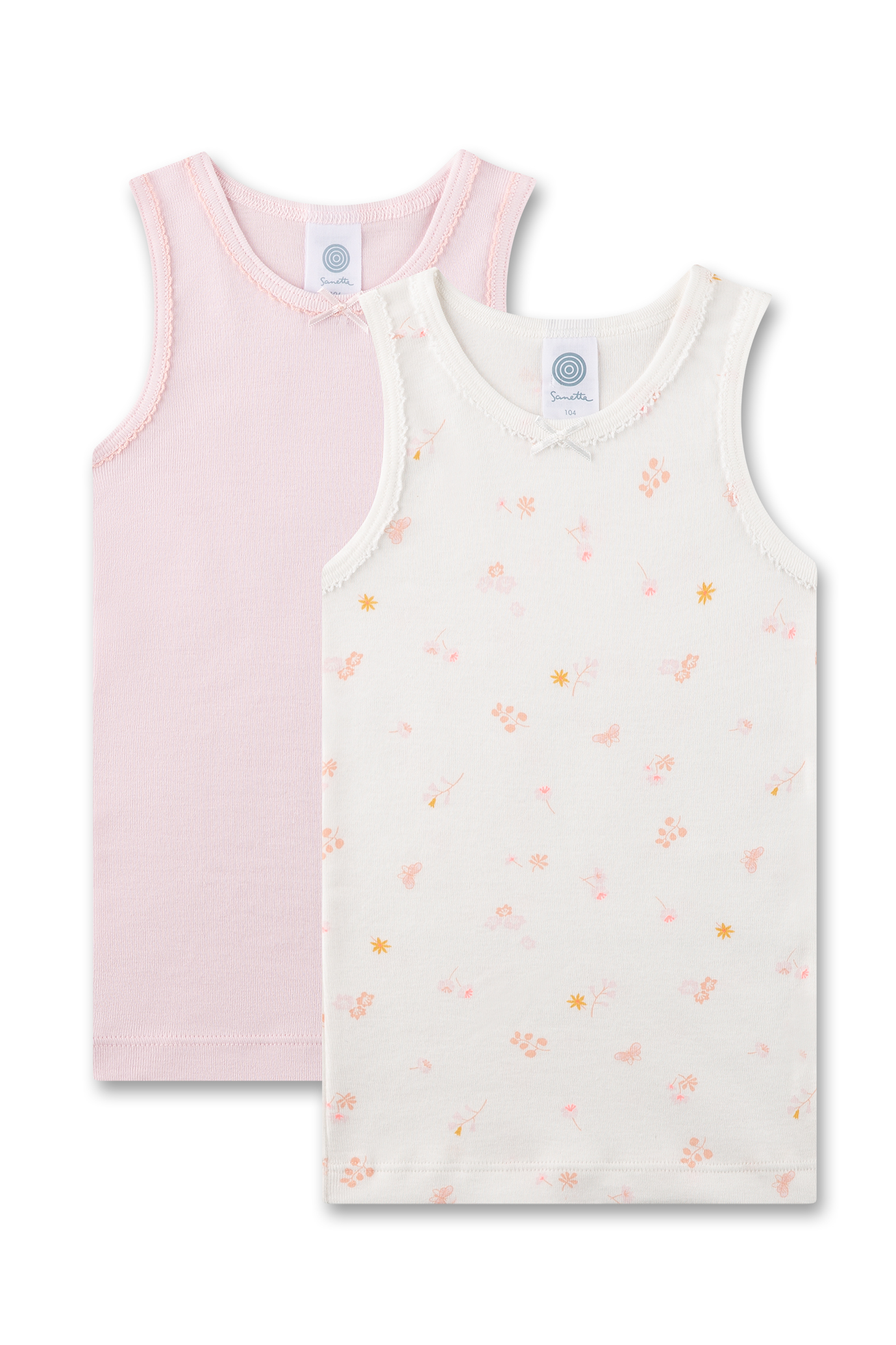 Mädchen-Unterhemd (Doppelpack) off-white