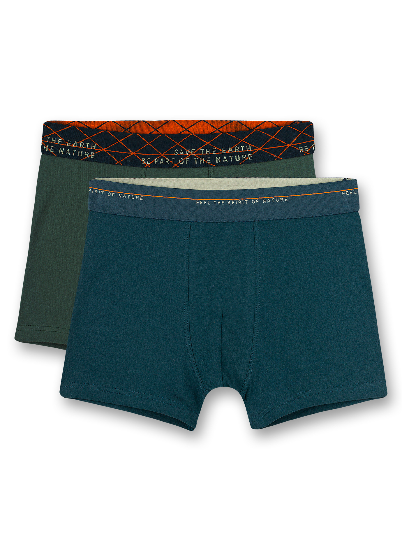 Jungen-Hipshorts (Doppelpack) Blau und Grün Wild Adventure