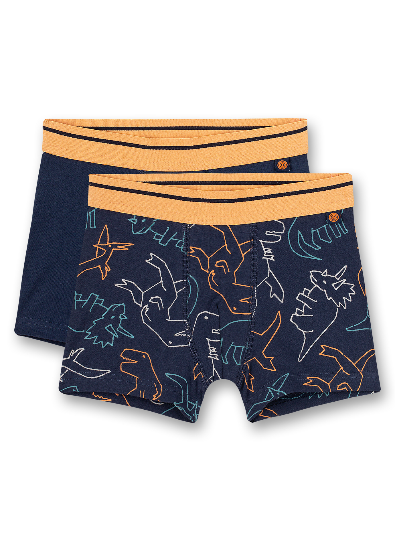Jungen-Hipshorts (Doppelpack) Blau Dino