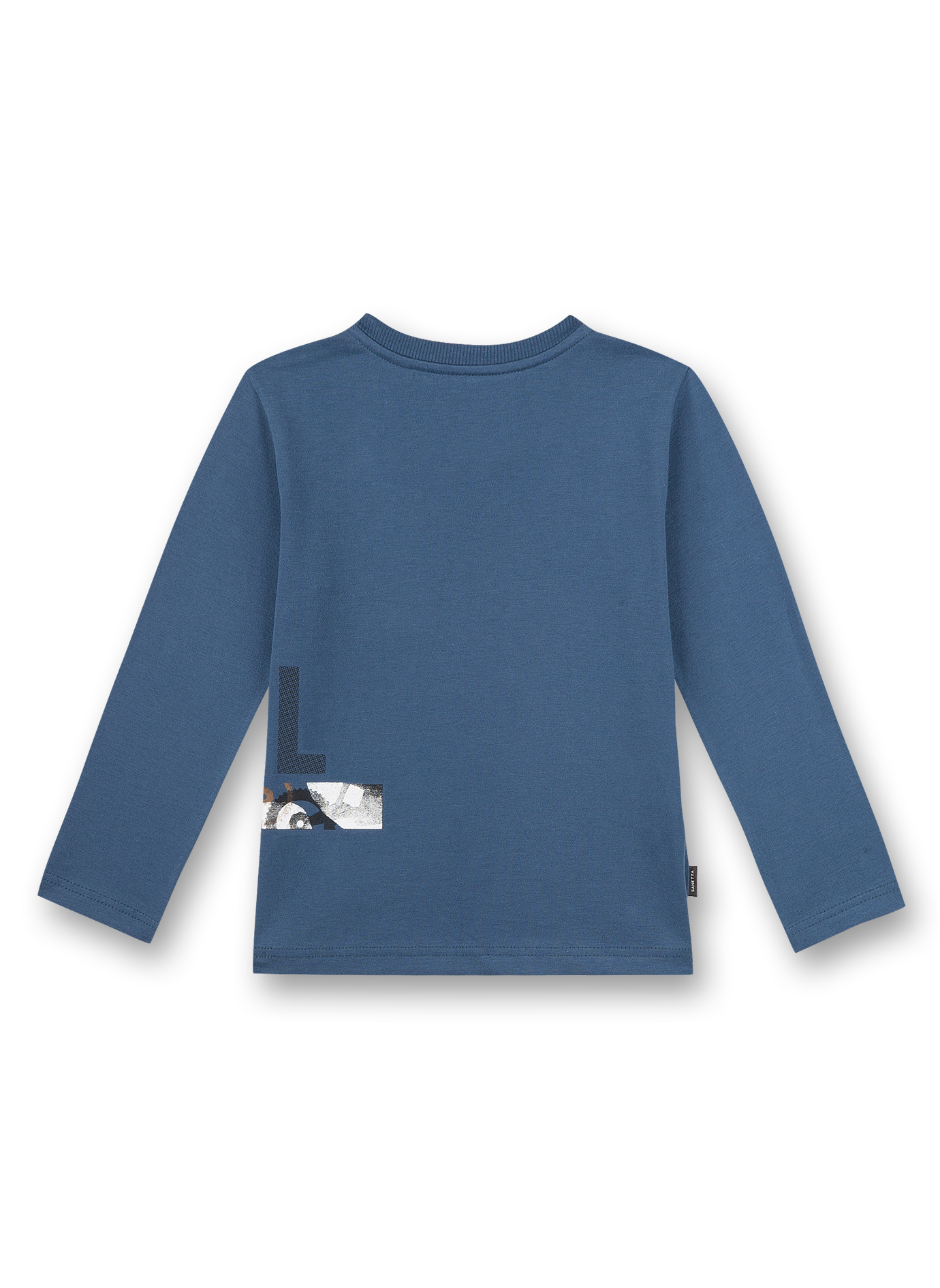 Jungen-Shirt langarm Blau Motocross