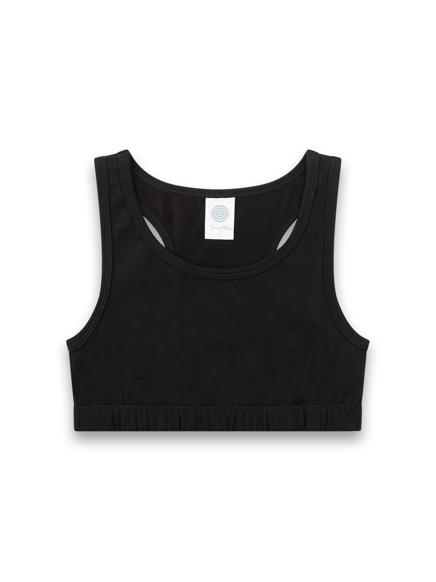 Mädchen-Bustier (Doppelpack) schwarz Graffiti