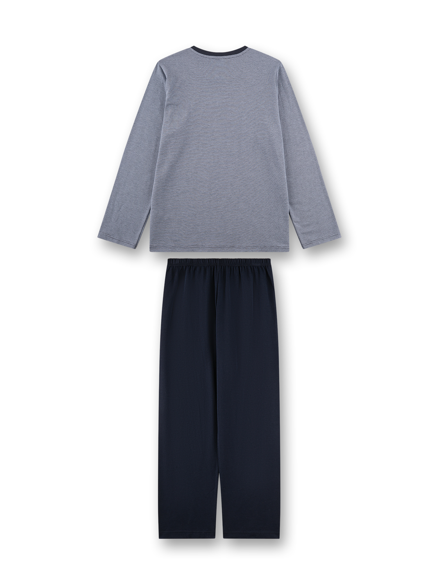 Jungen-Schlafanzug lang blau geringelt