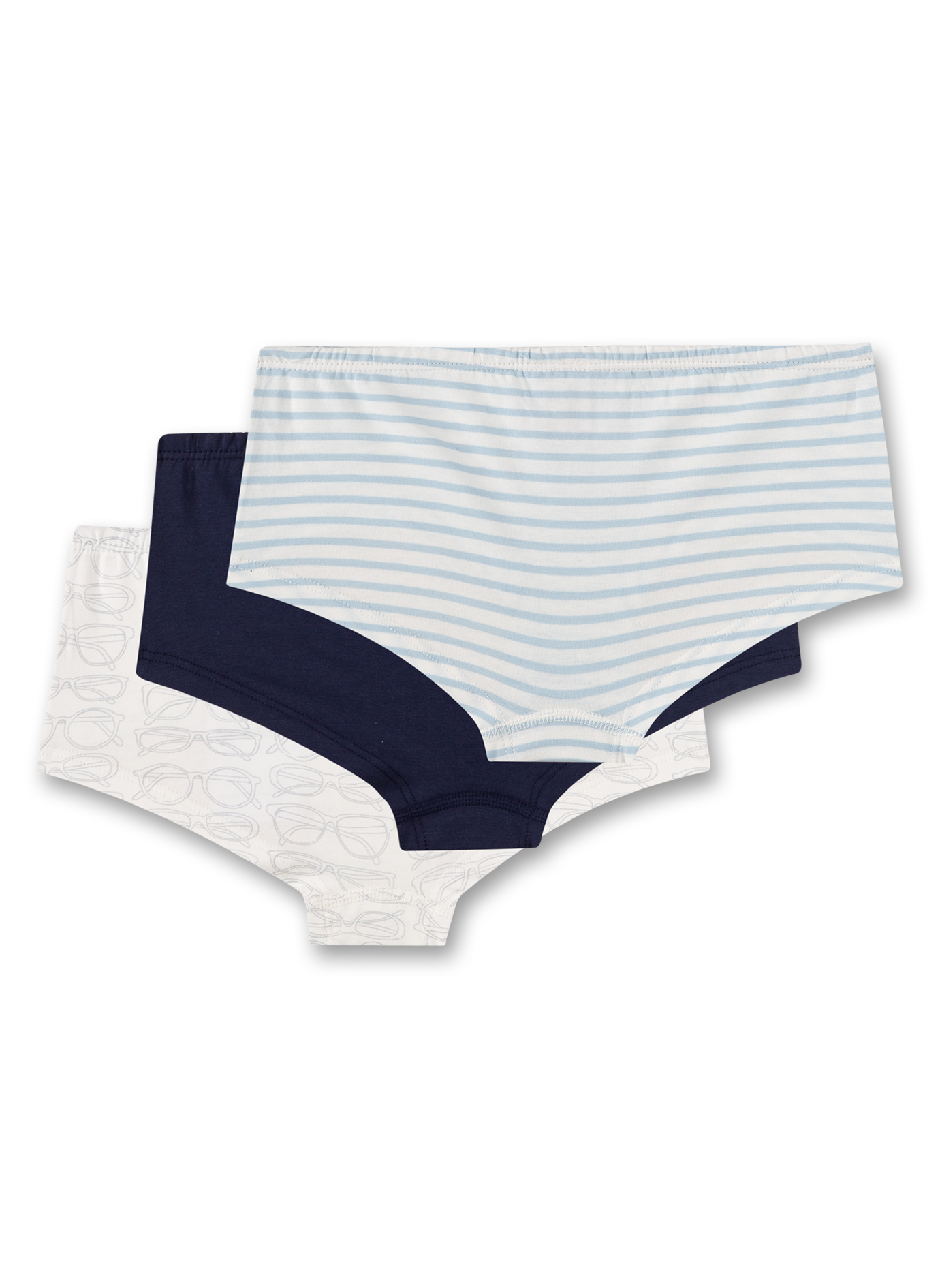 Cutbriefs (Dreierpack) Off-White & Blau