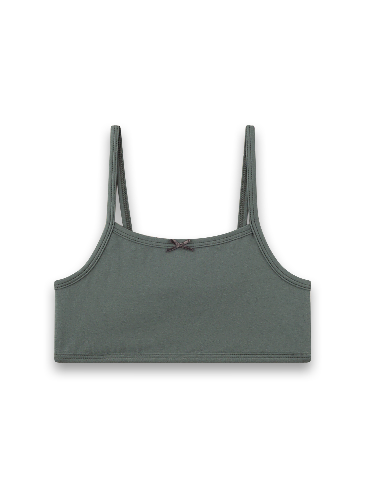Bralette, Spitzenlos, Top, Stoff, Grün