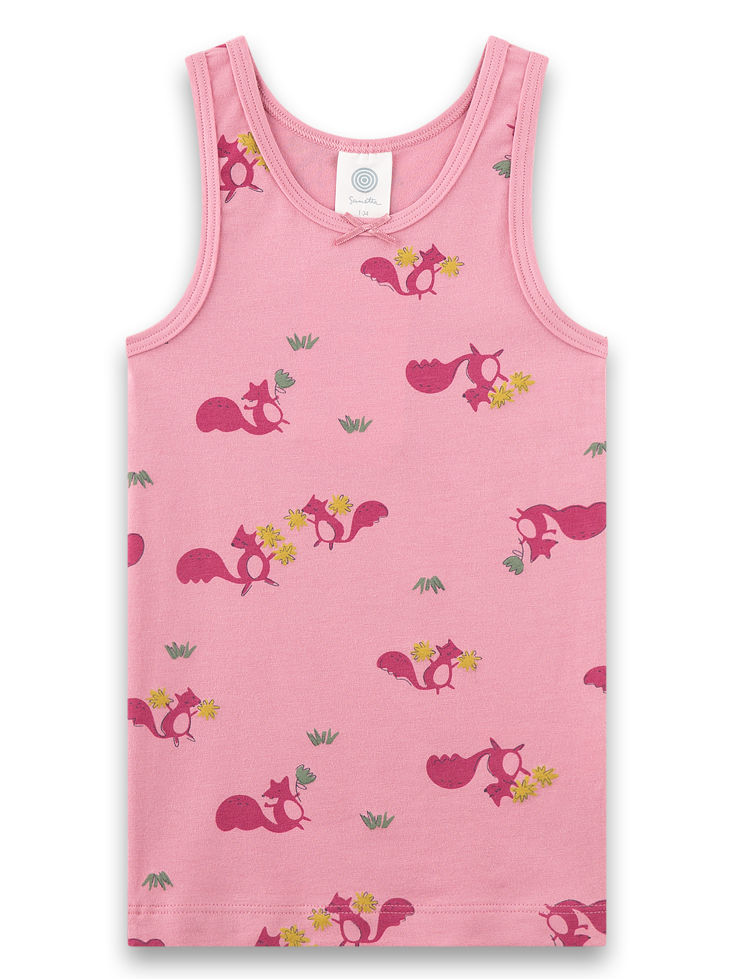 pink, tank top, Eichhörnchen Muster, Kinderkleidung, ärmellos