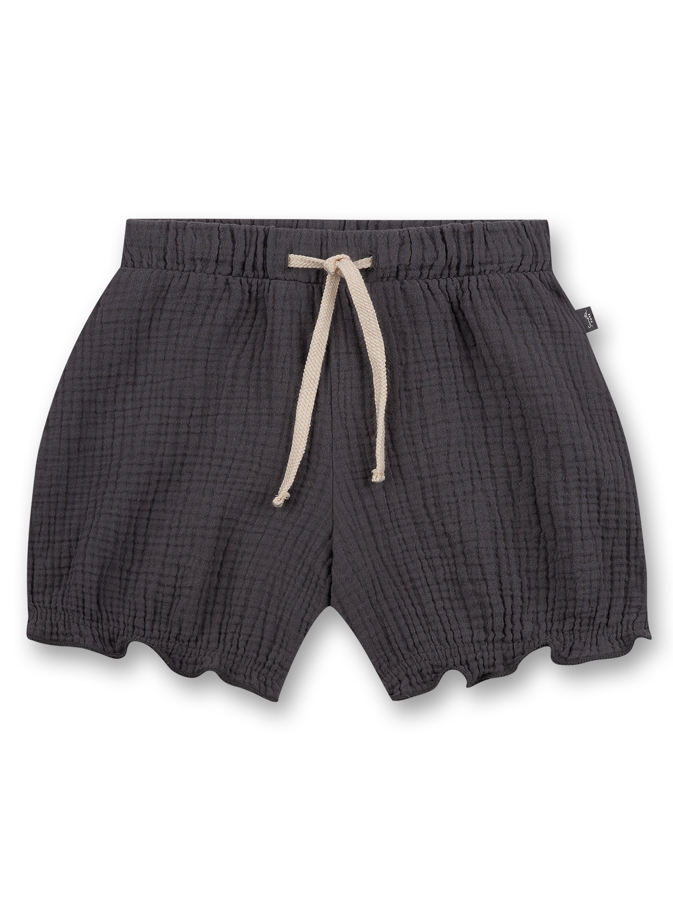 Mädchen-Shorts Musselin Dunkelgrau