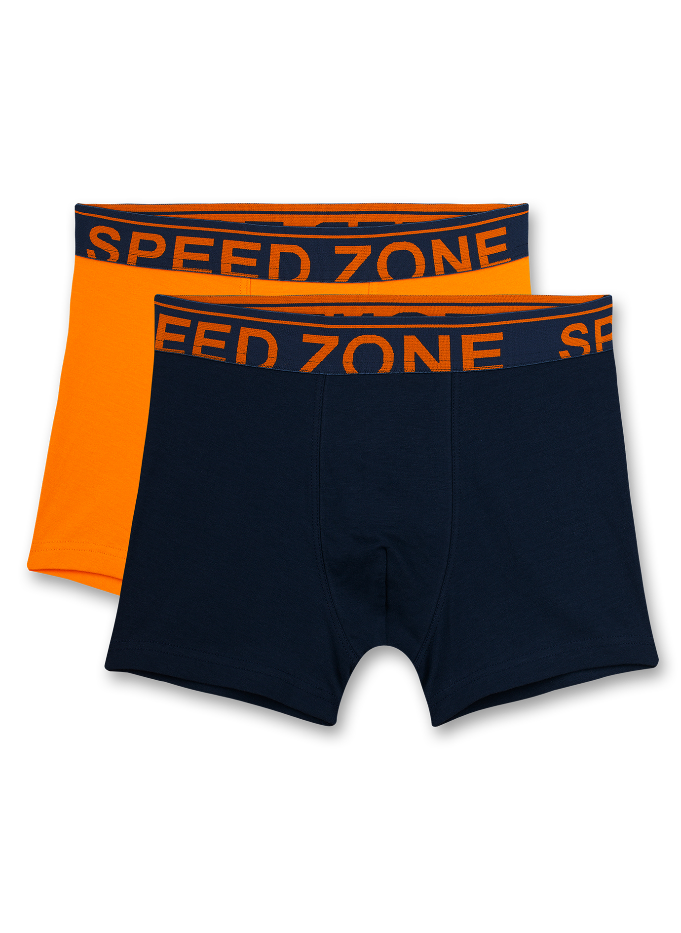 Jungen-Hipshorts Dunkelblau und Orange