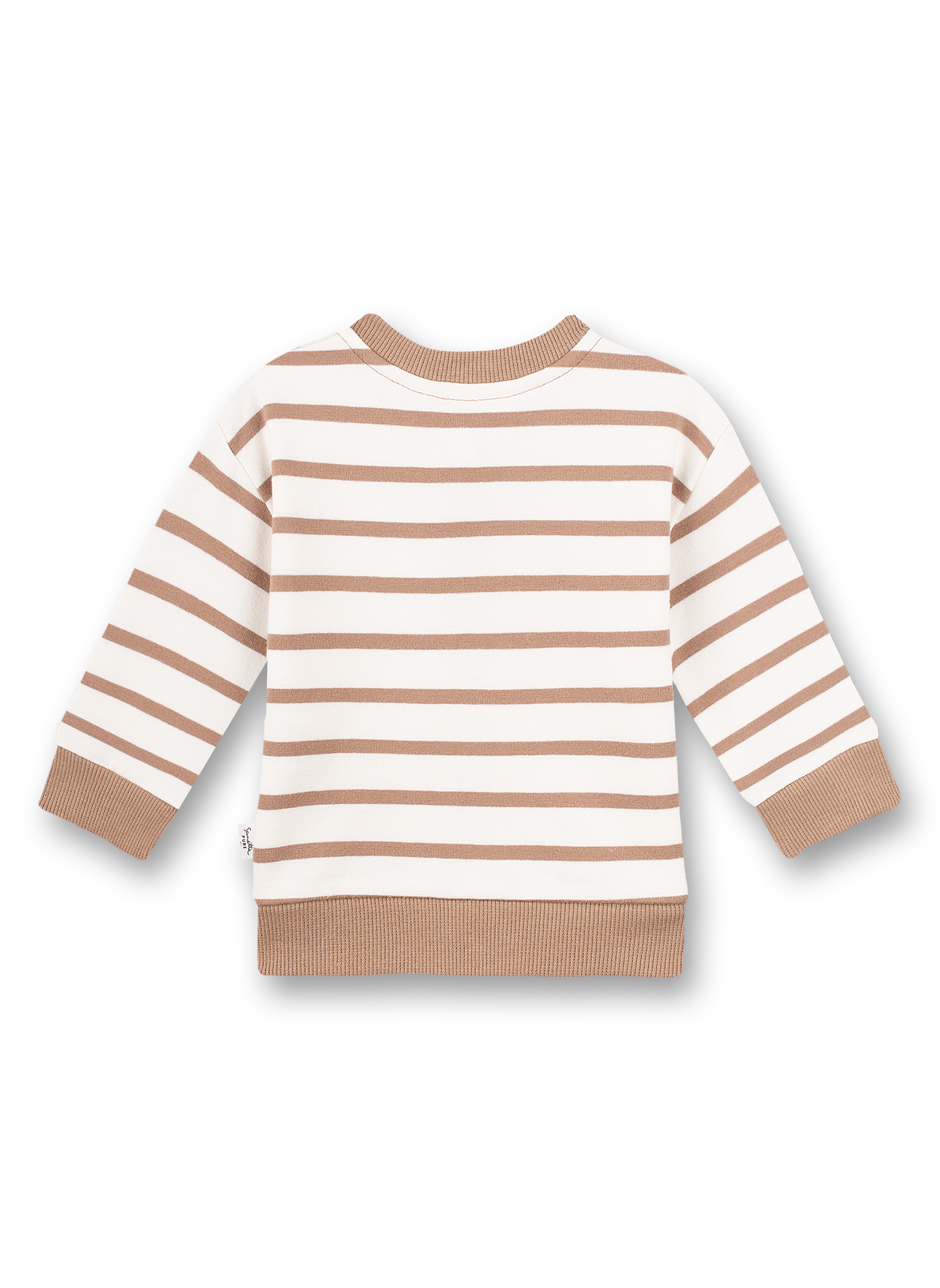 Jungen-Sweatjacke Braun Ringel