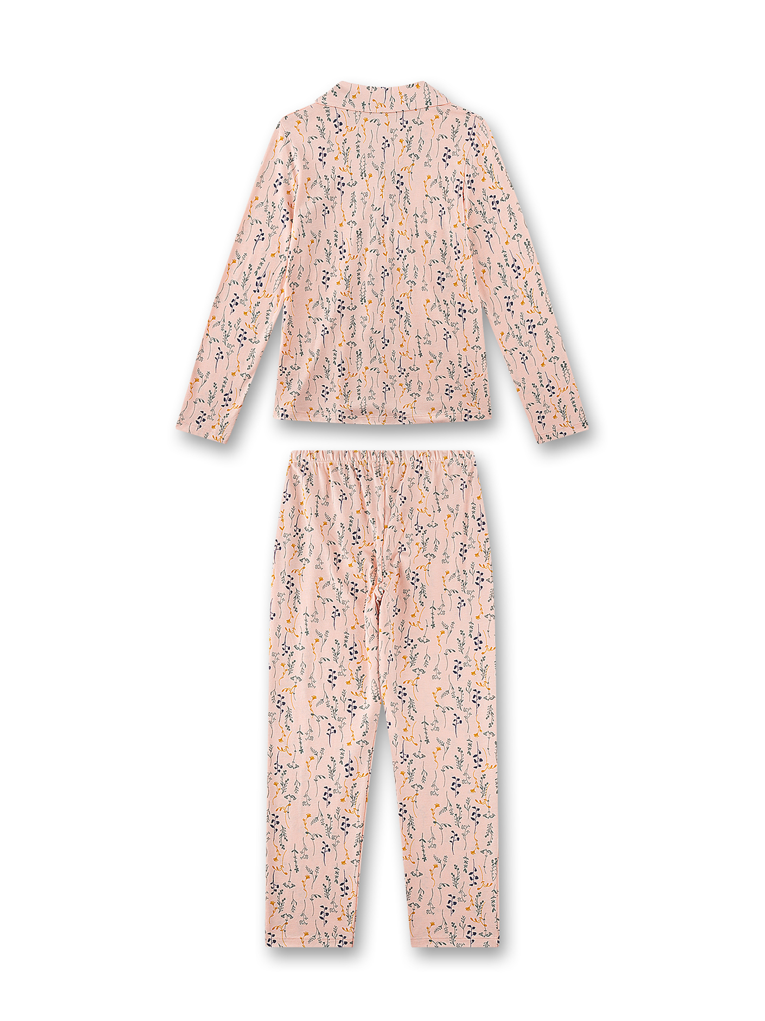Pajama-Set, Hose, Hemd, Pflanzenmuster, Lockere Passform