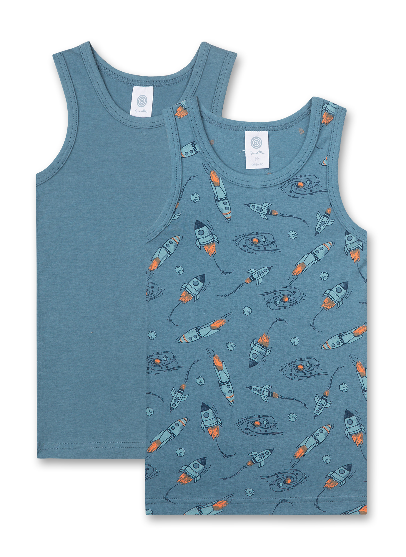 Jungen-Unterhemd (Doppelpack) Blau 