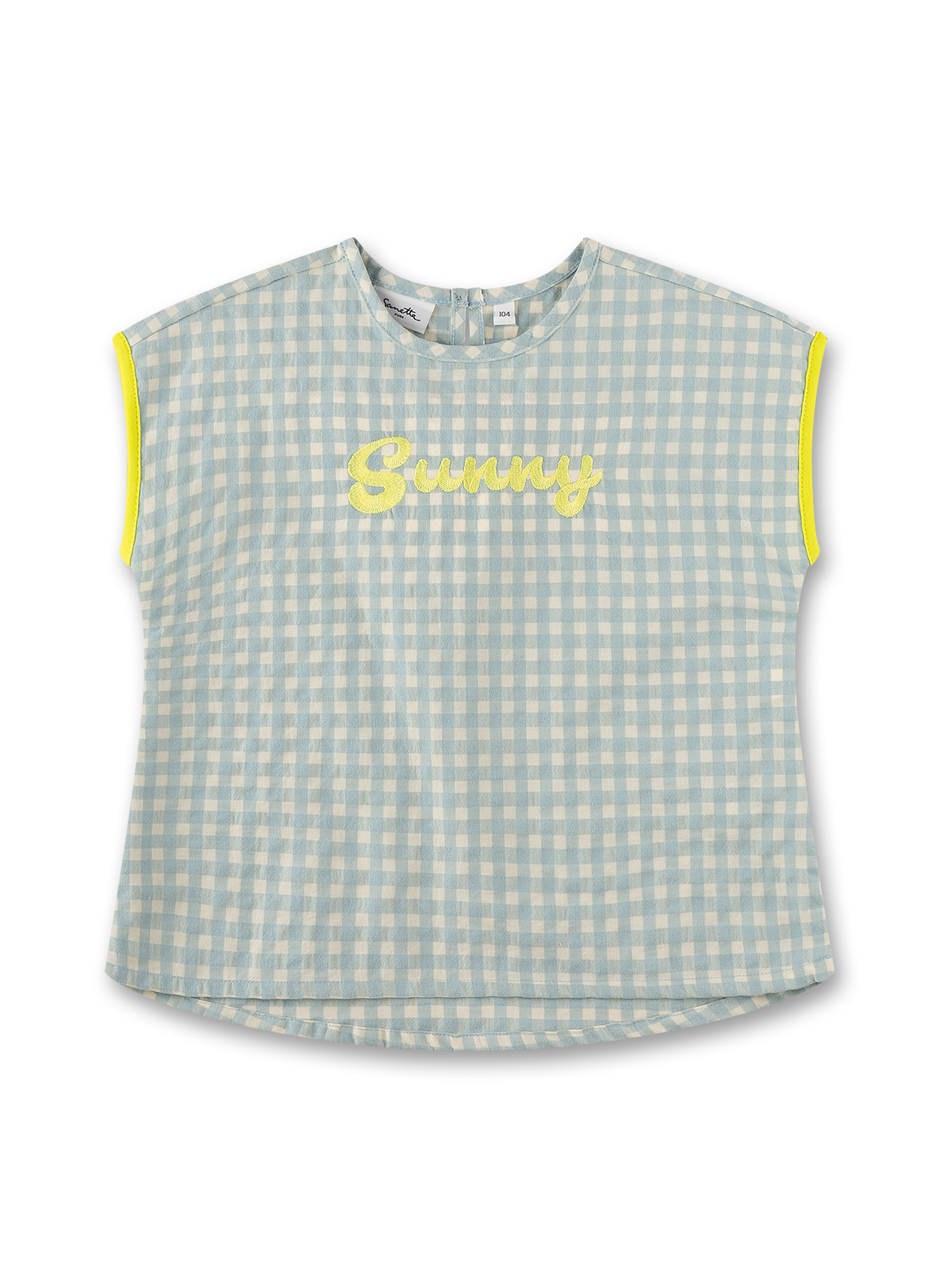 Mädchen T-Shirt blau kariert