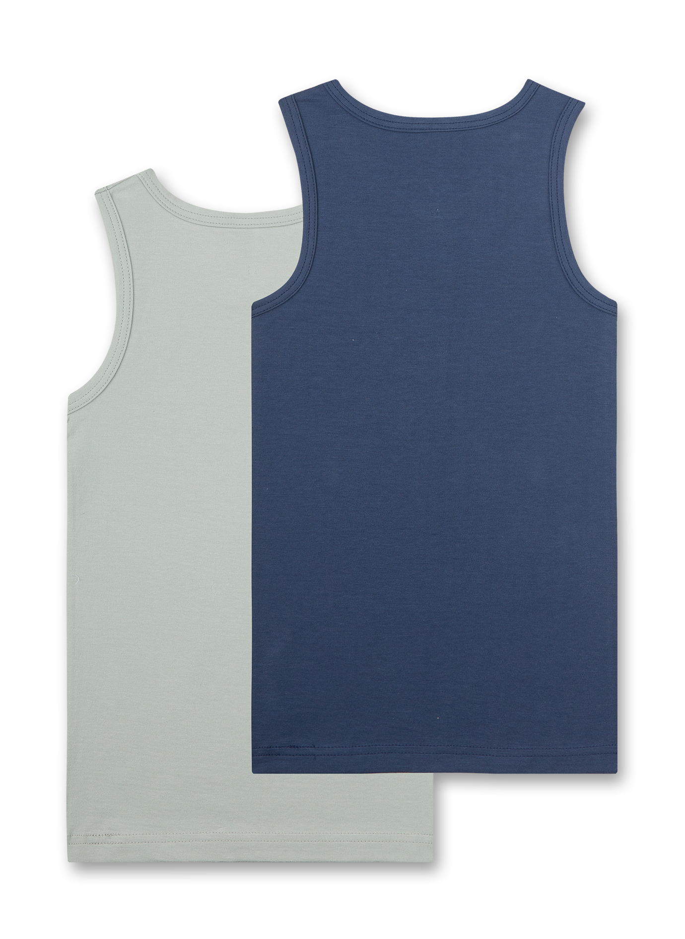 Jungen-Unterhemd (Doppelpack) Grau und Blau