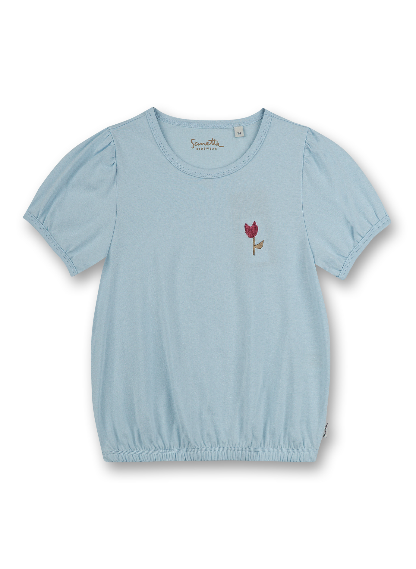 Mädchen T-Shirt Hellblau Flower