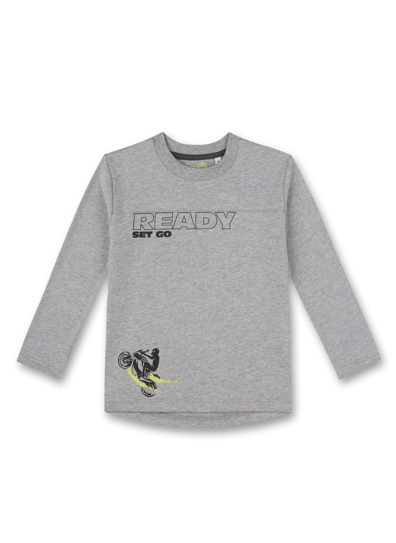 Jungen-Shirt langarm Graumelange