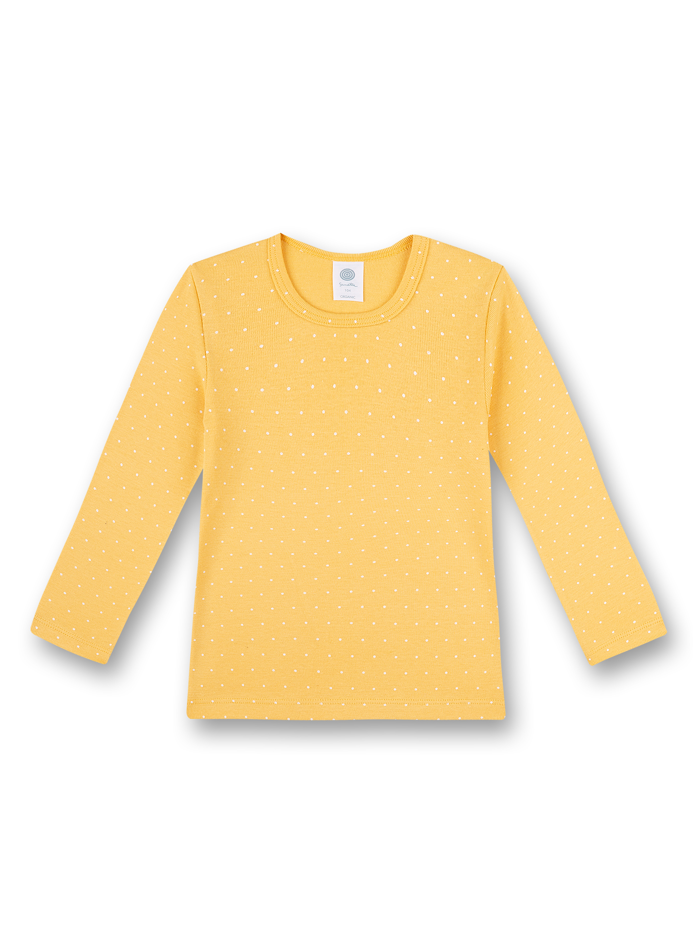 Mädchen-Unterhemd langarm Gelb Back to Nature