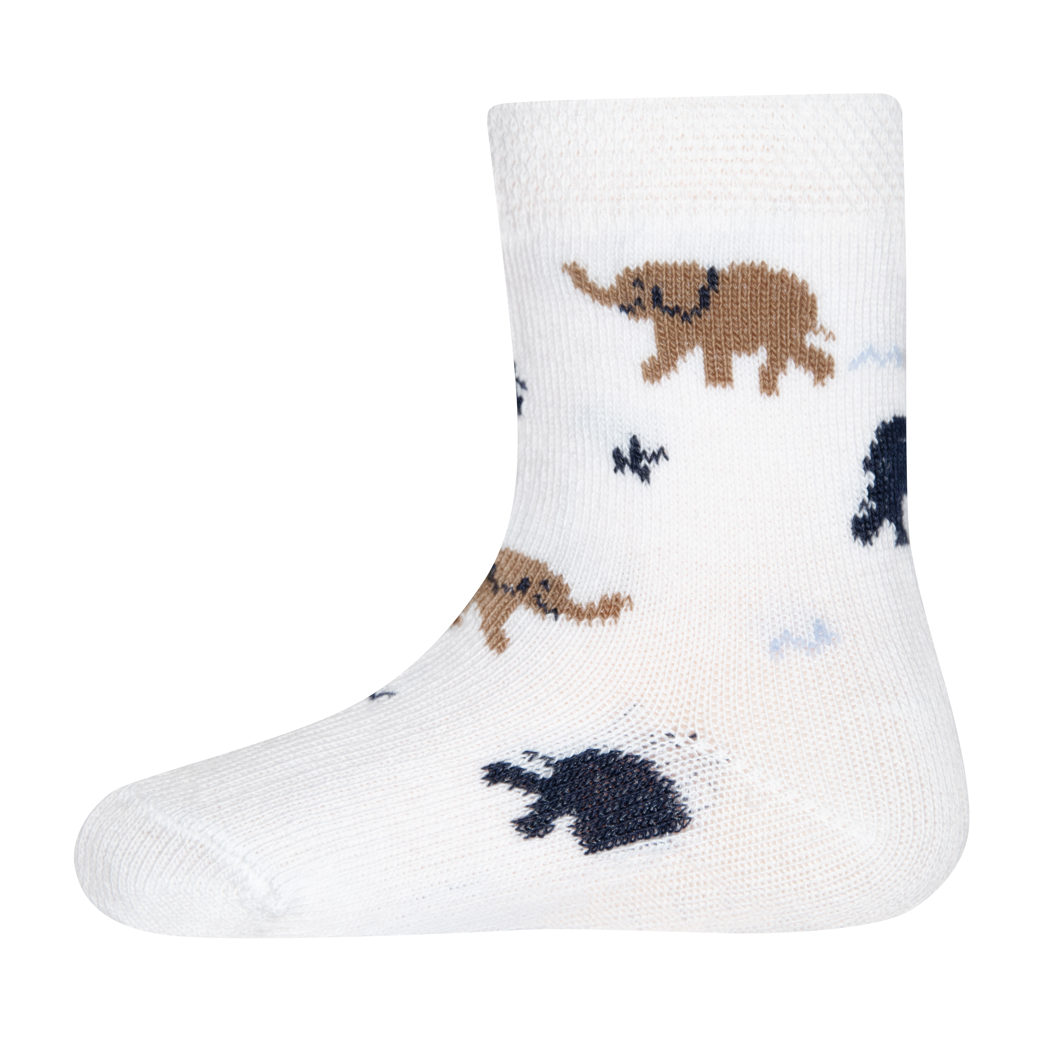 Jungen-Socken (Doppelpack) Weiß und Ringel