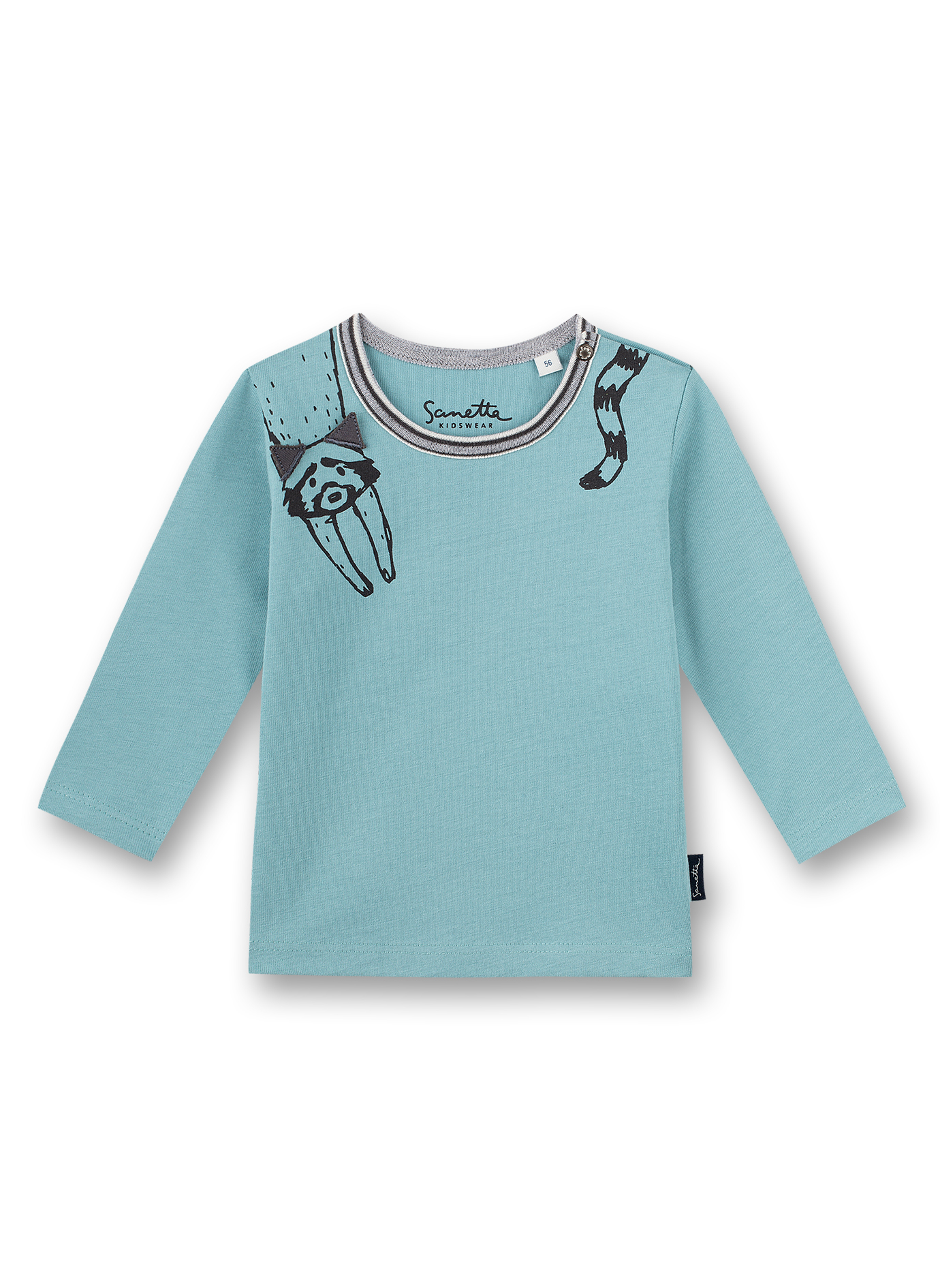 Jungen-Shirt langarm Hellblau Indian Little Panda