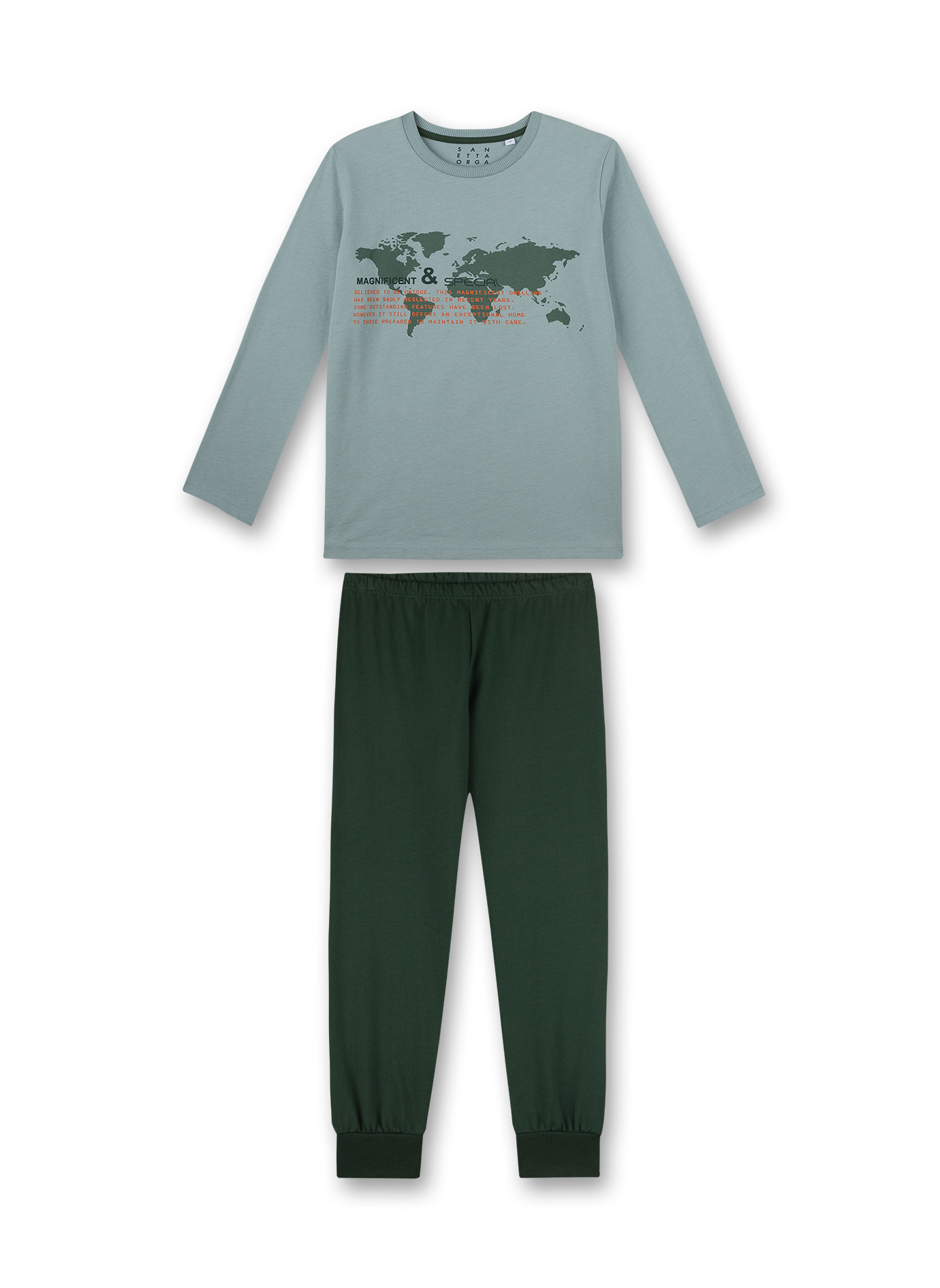 Jungen-Schlafanzug Blau Planet Earth